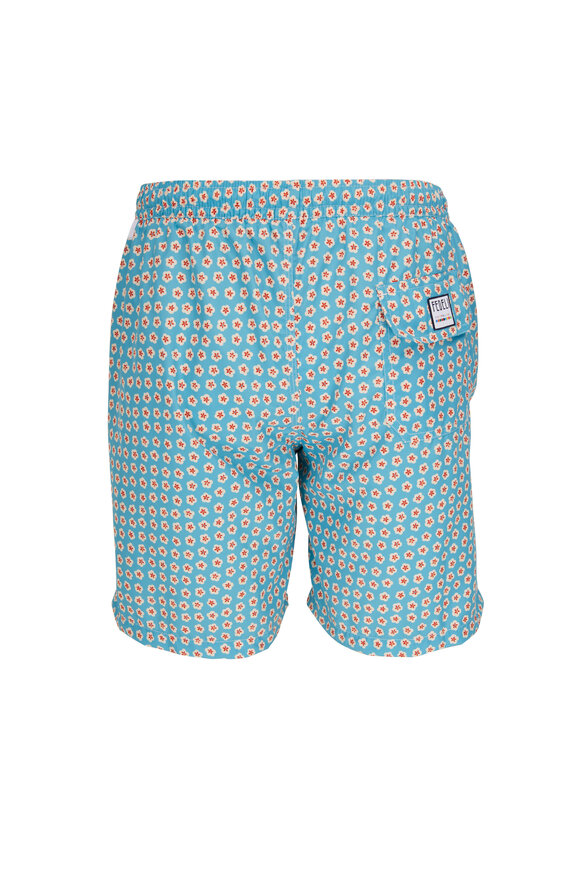 Fedeli - Blossom Teal & Orange Swim Trunks