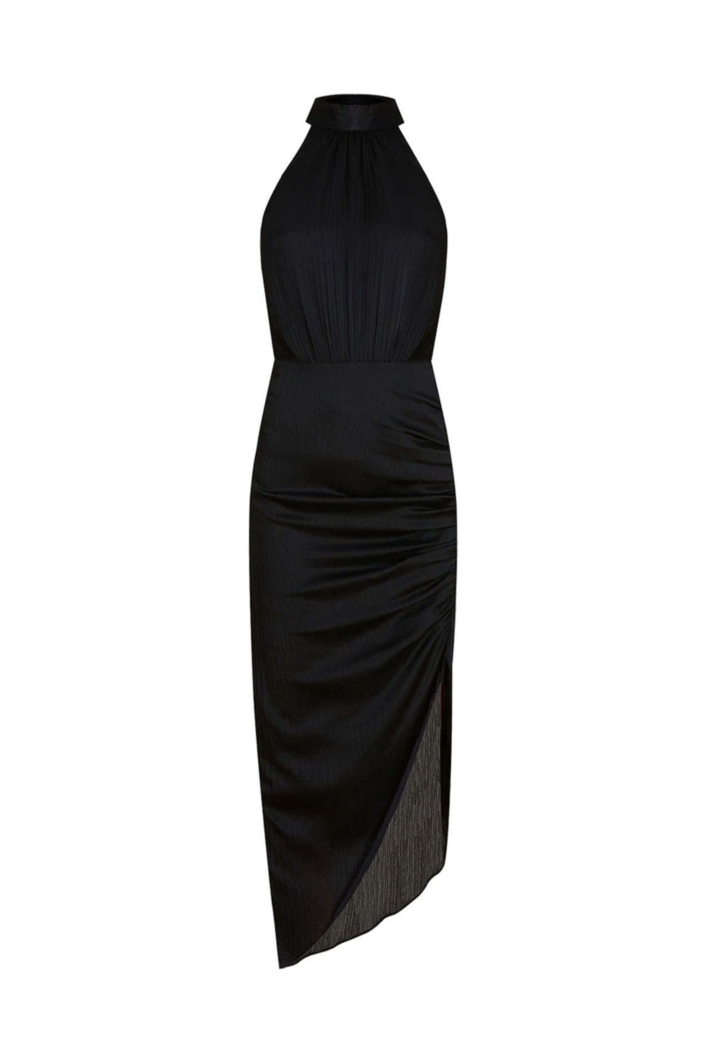 Veronica Beard - Black Halter Neck Gabriella Midi Dress