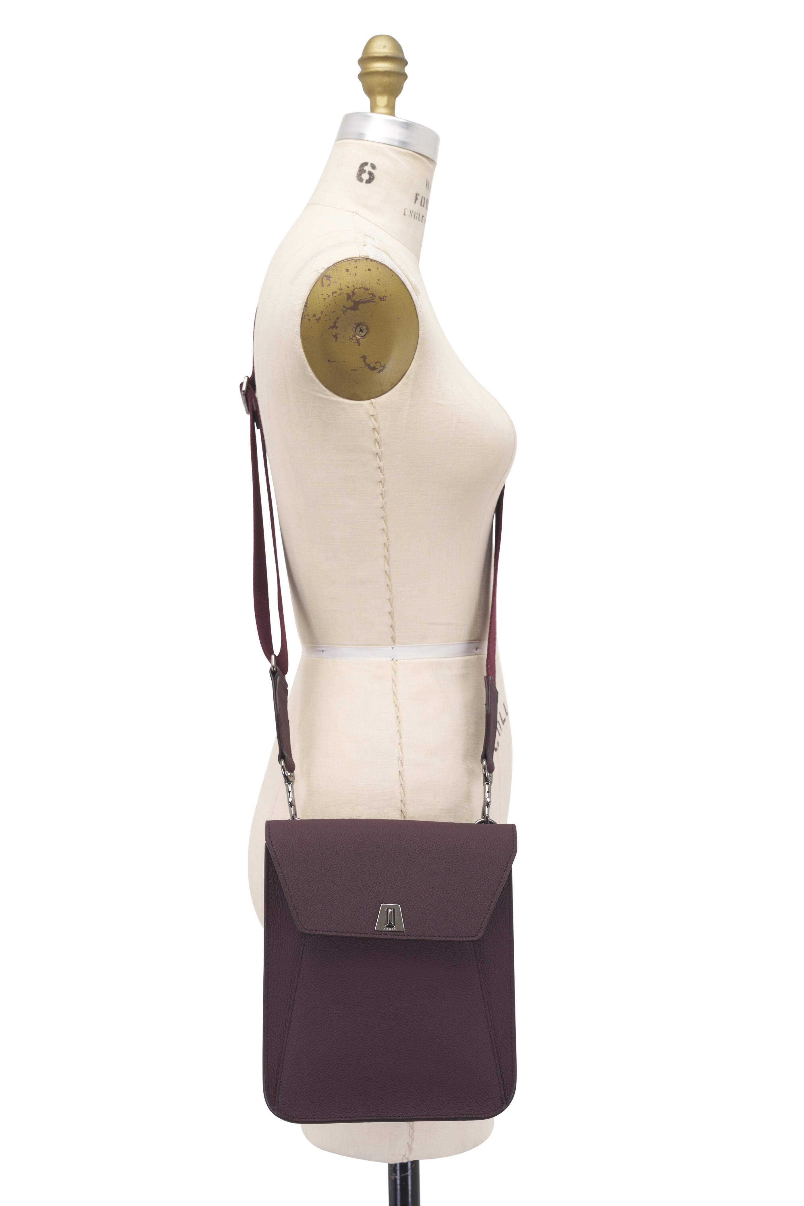 Akris - Little Anouk Burgundy Leather Messenger Bag