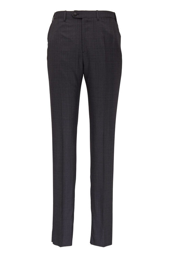 Brioni - Charcoal Gray Wool Plaid Suit | Mitchell Stores