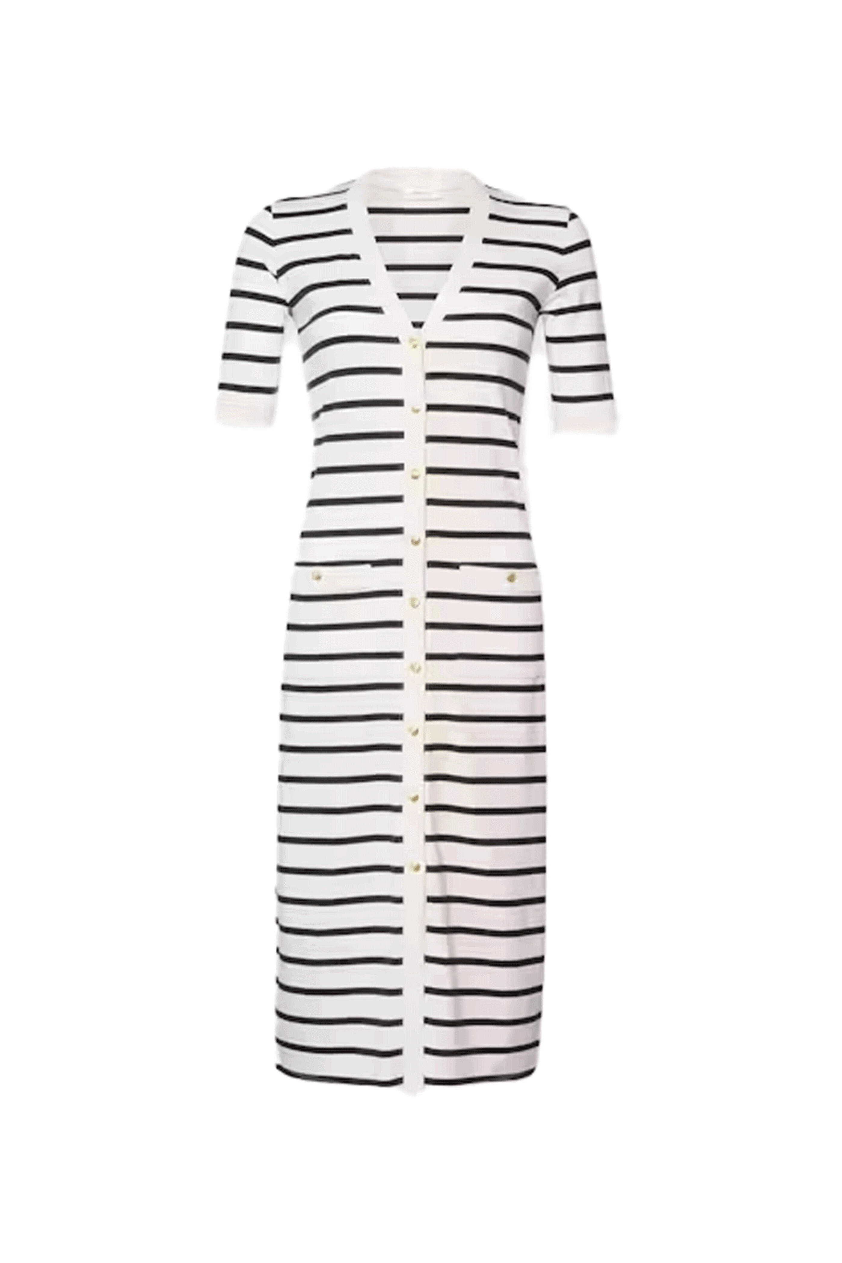 Frame - Henley Button Up Dress in Navy Multicolor