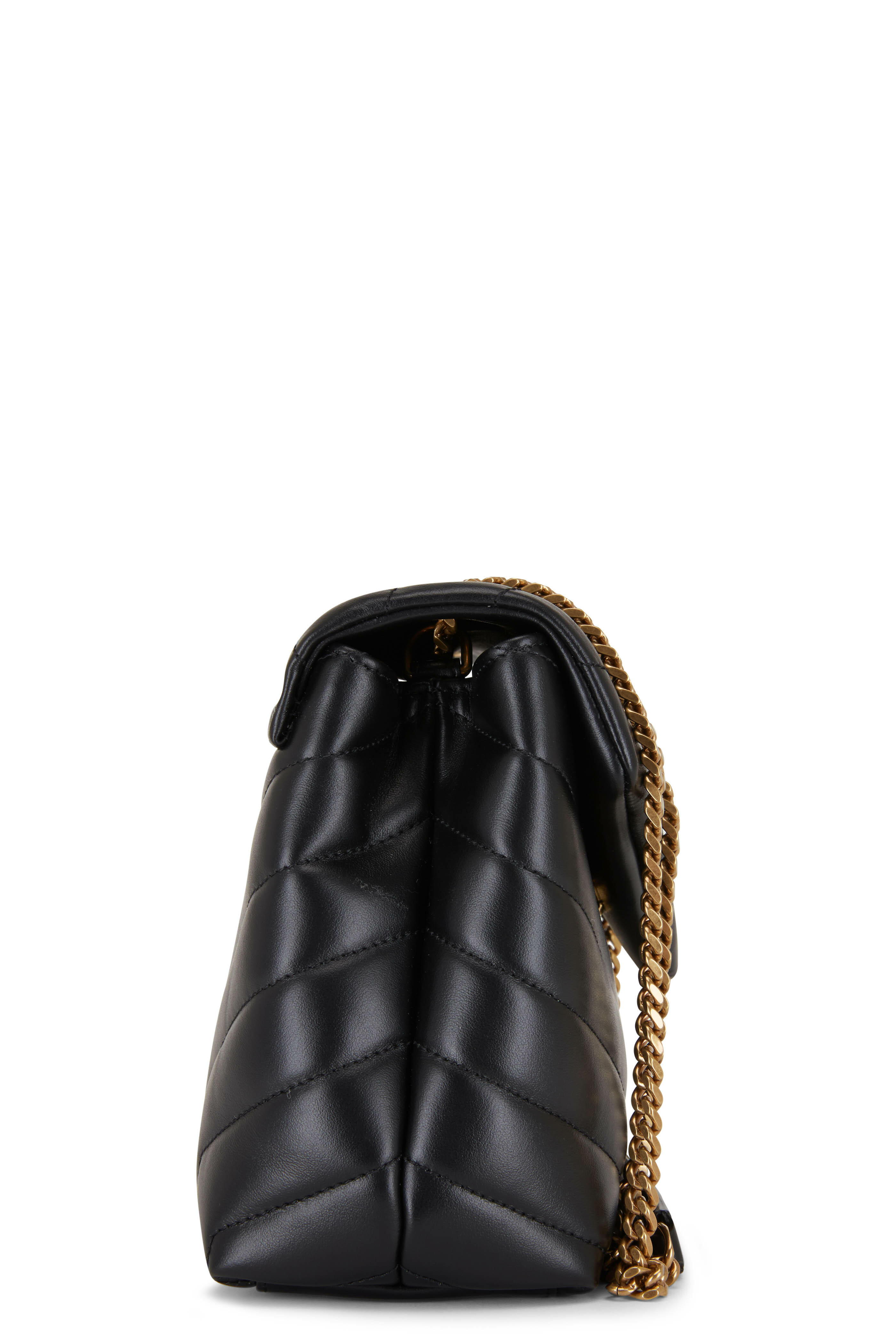 Saint Laurent - Joan Black Quilted Leather Bowling Bag