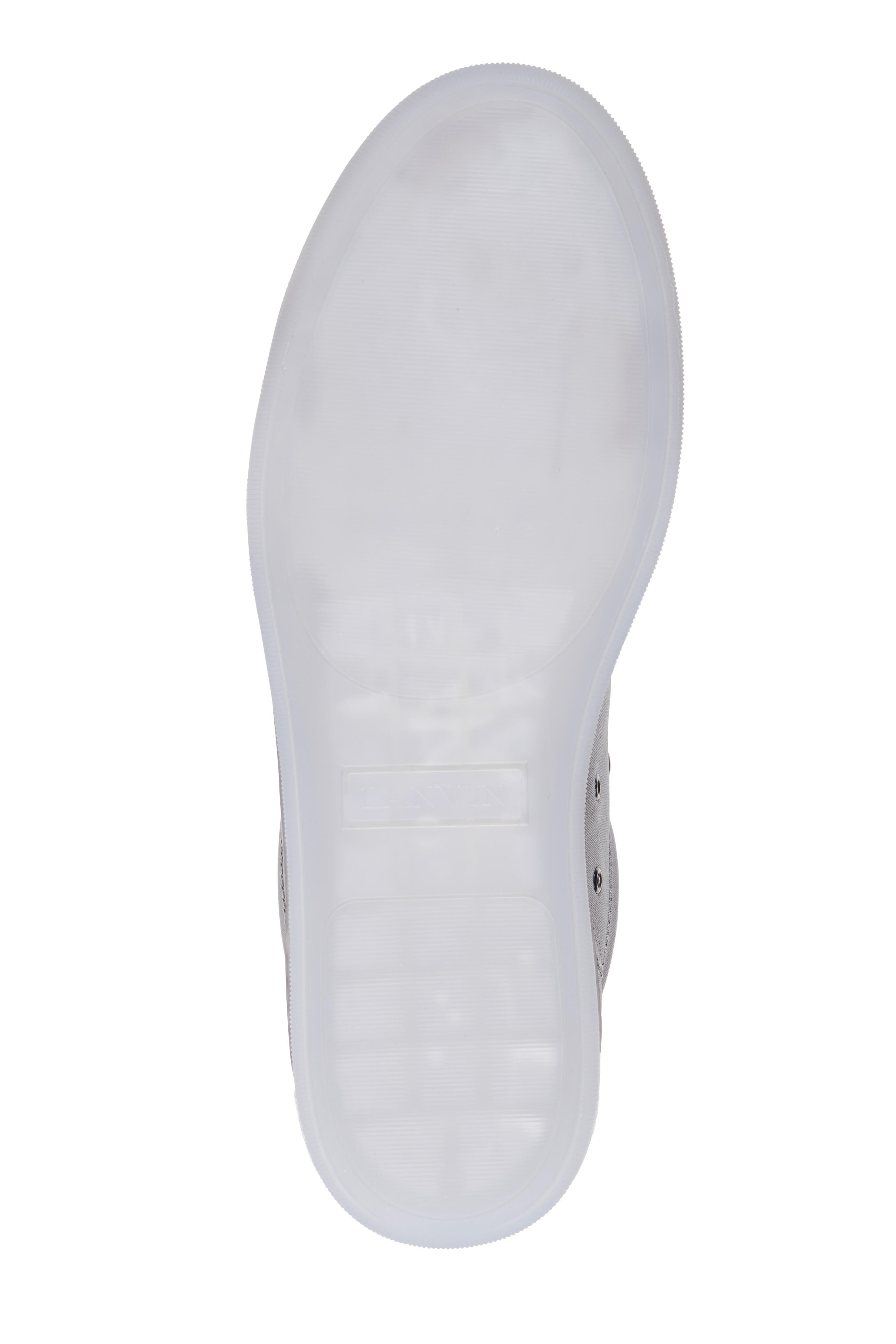 Lanvin - Metallized Silver Lowtop Sneaker | Mitchell Stores