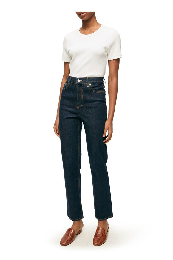 Veronica Beard Leah Indigo Rinse Straight Leg Jean - view 4