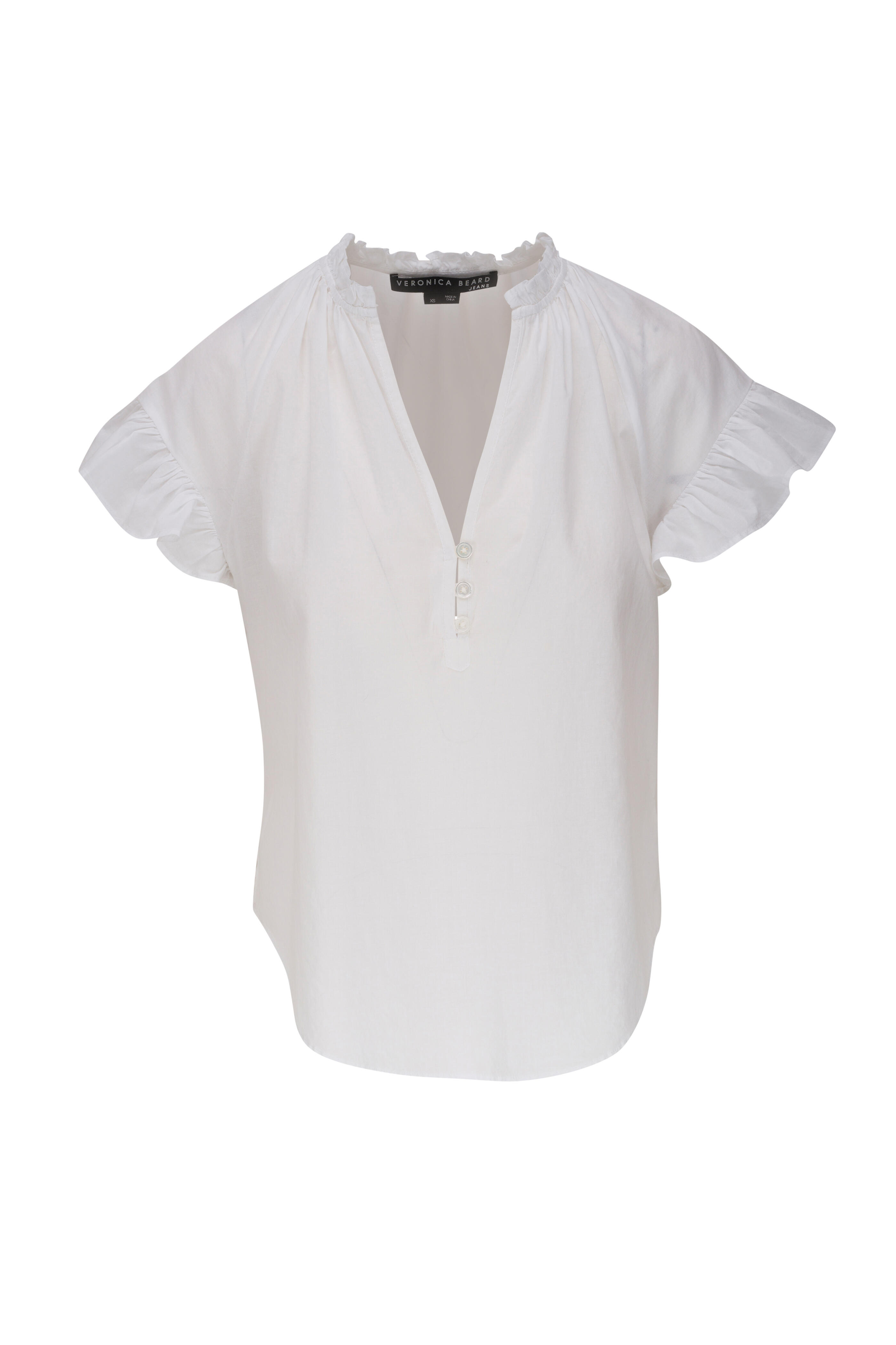 Veronica Beard - Milly White Washed Cotton Shirt