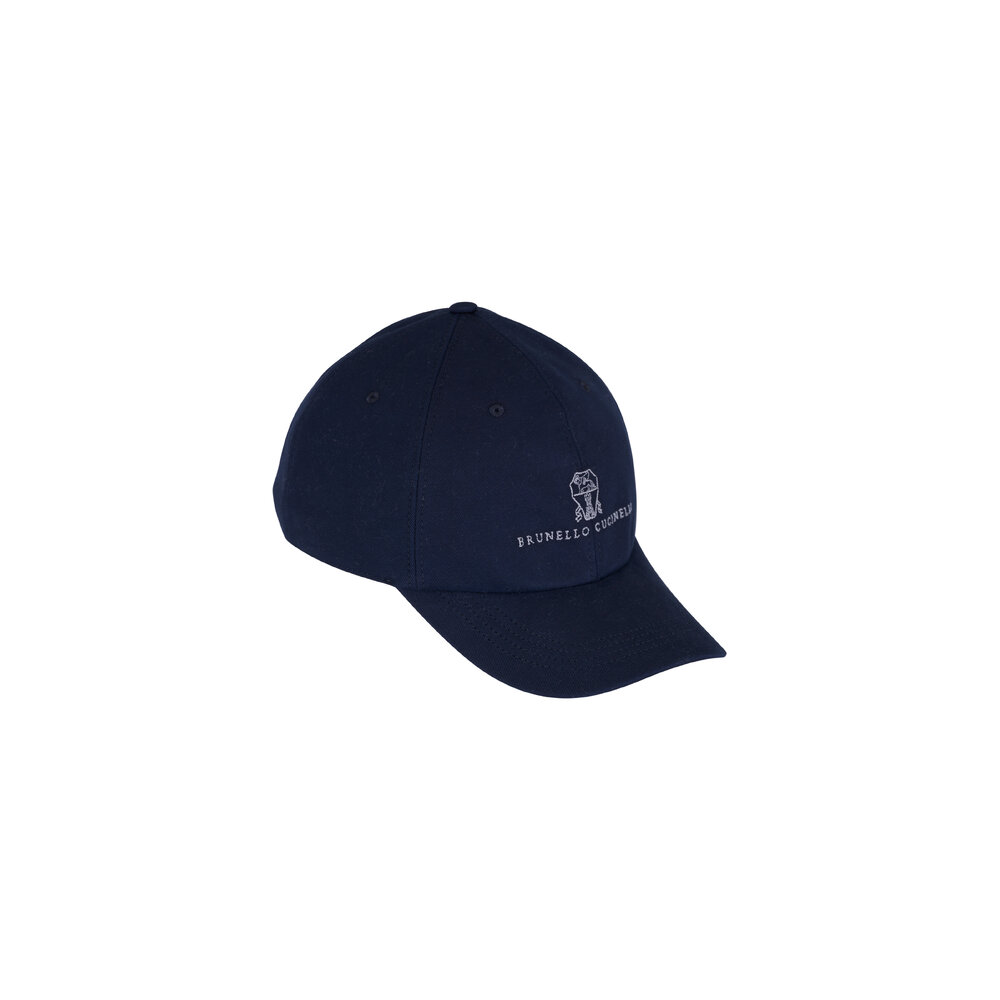 【関税込み】BRUNELLO CUCINELLI Hats Brunello Cucinelli logo-embroidered Baseball Cap | Blue