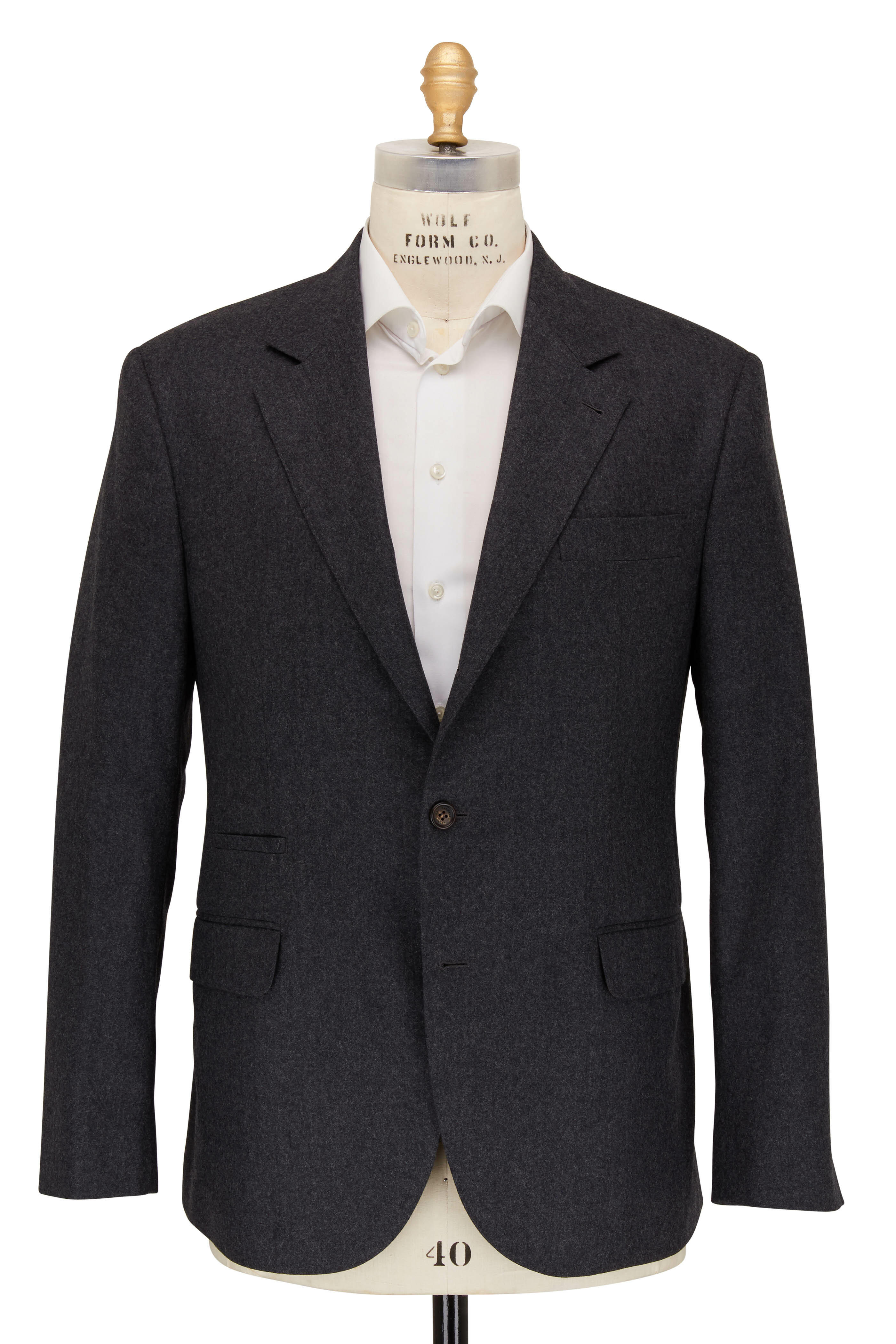 Brunello Cucinelli - Charcoal Virgin Wool Suit