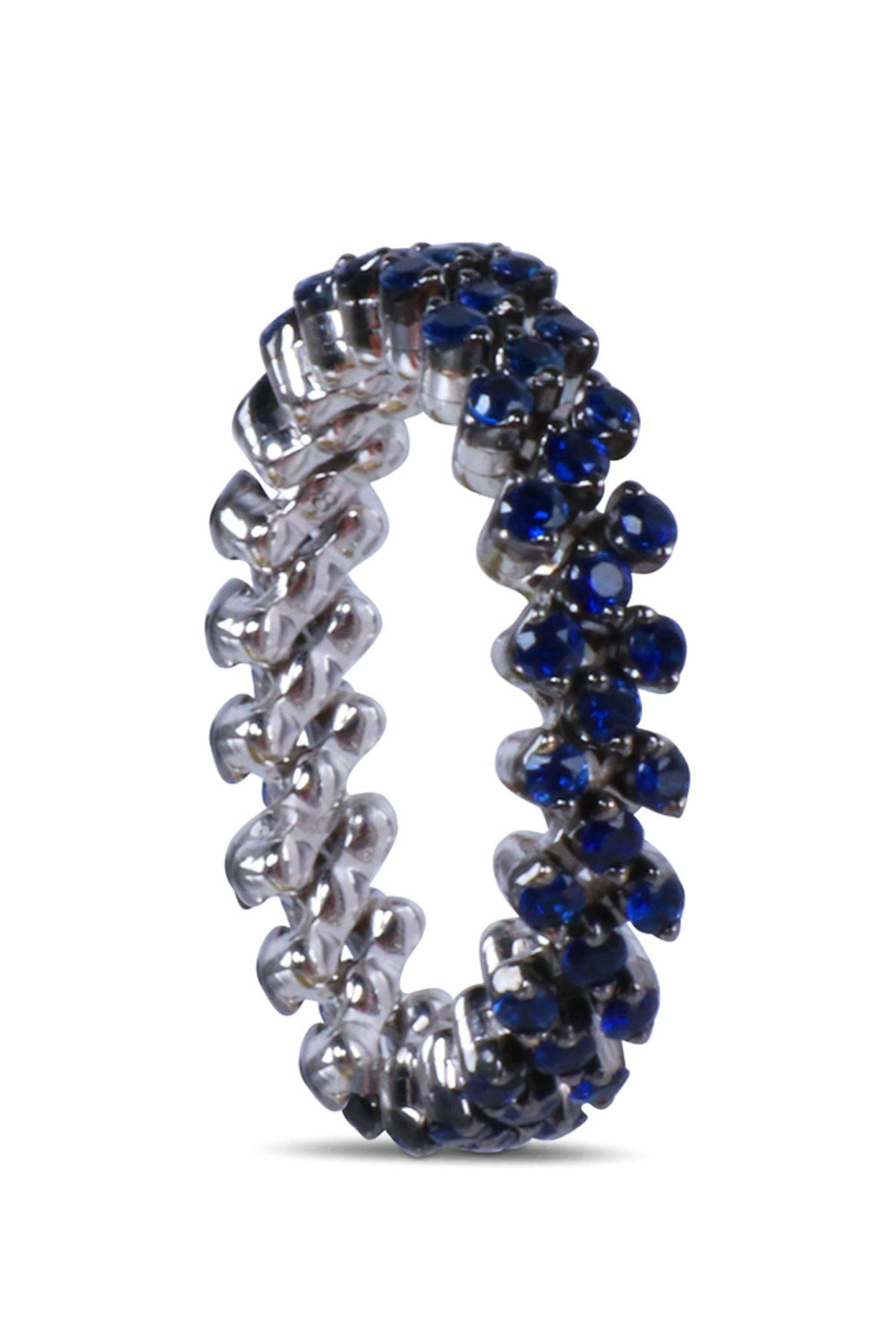 Serafino Consoli - Three Row Blue Sapphire Ring