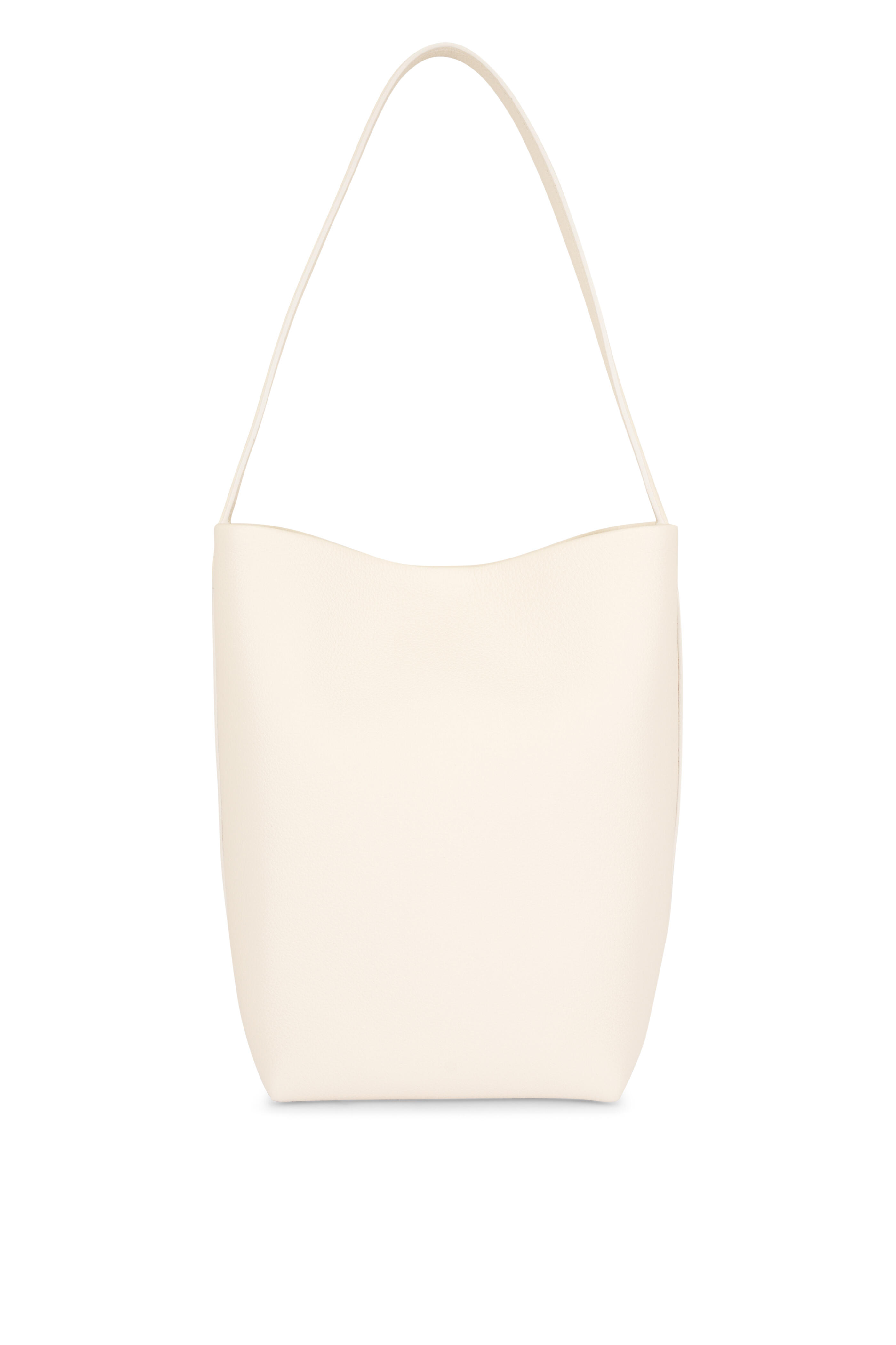 The Row - Medium N/S Park Ivory Leather Tote