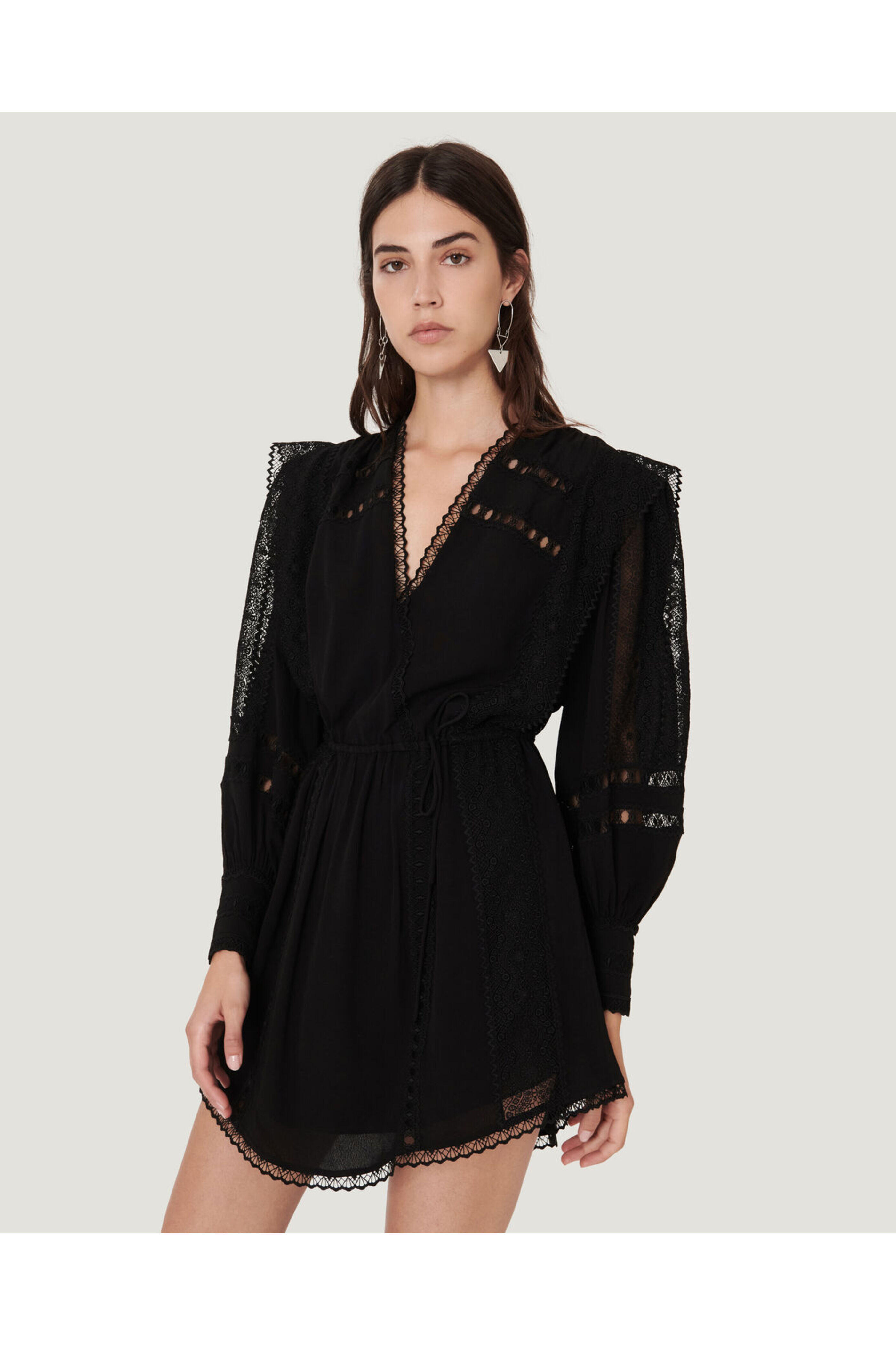 IRO - Black Long Sleeve Cassie Mini Dress