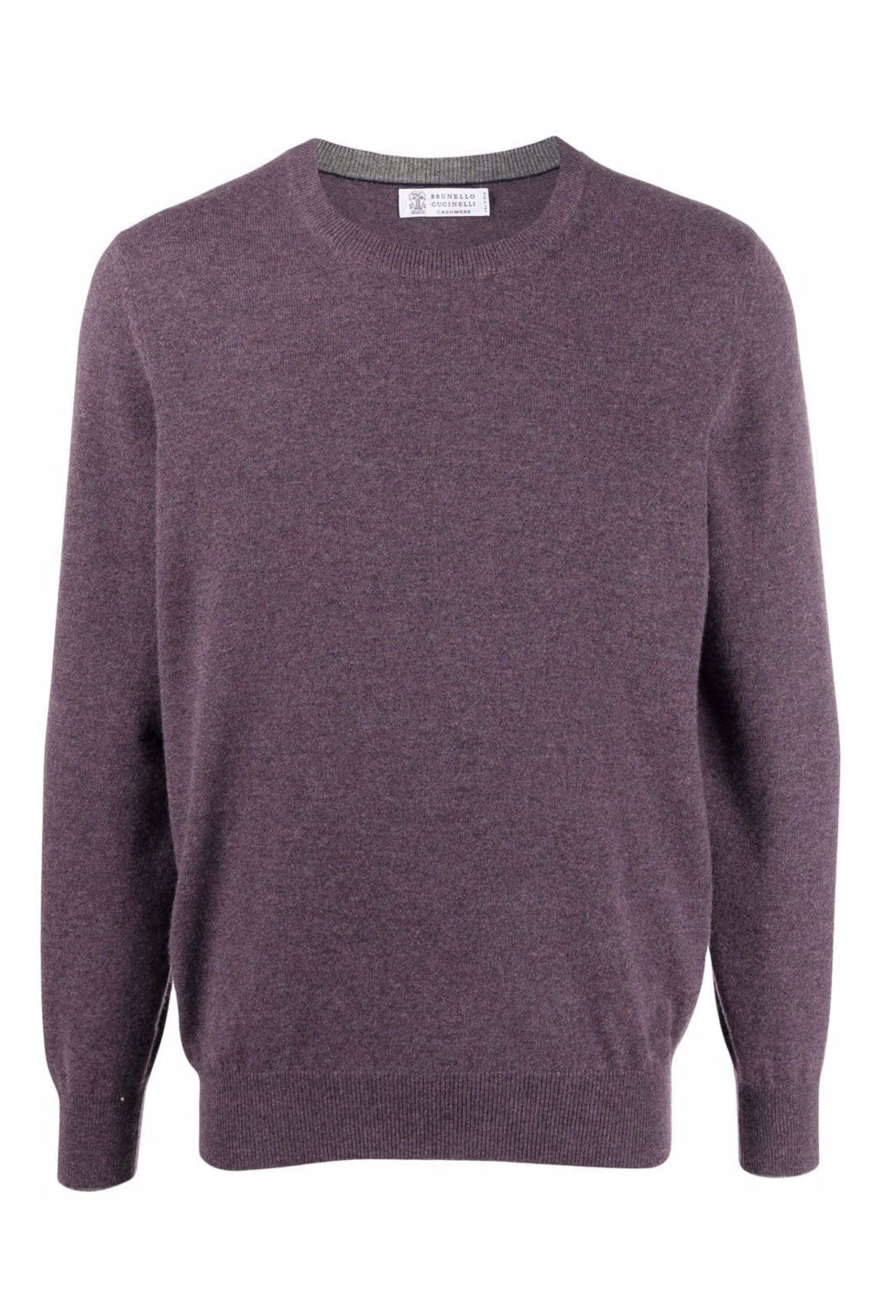 Brunello Cucinelli - Washed Purple Fine Knit Cashmere Sweater