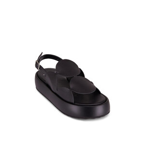 関税送料込Pierre Hardy Platform Sandals Pierre Hardy - Bulles Mega Black Leather Platform Circle Sandal