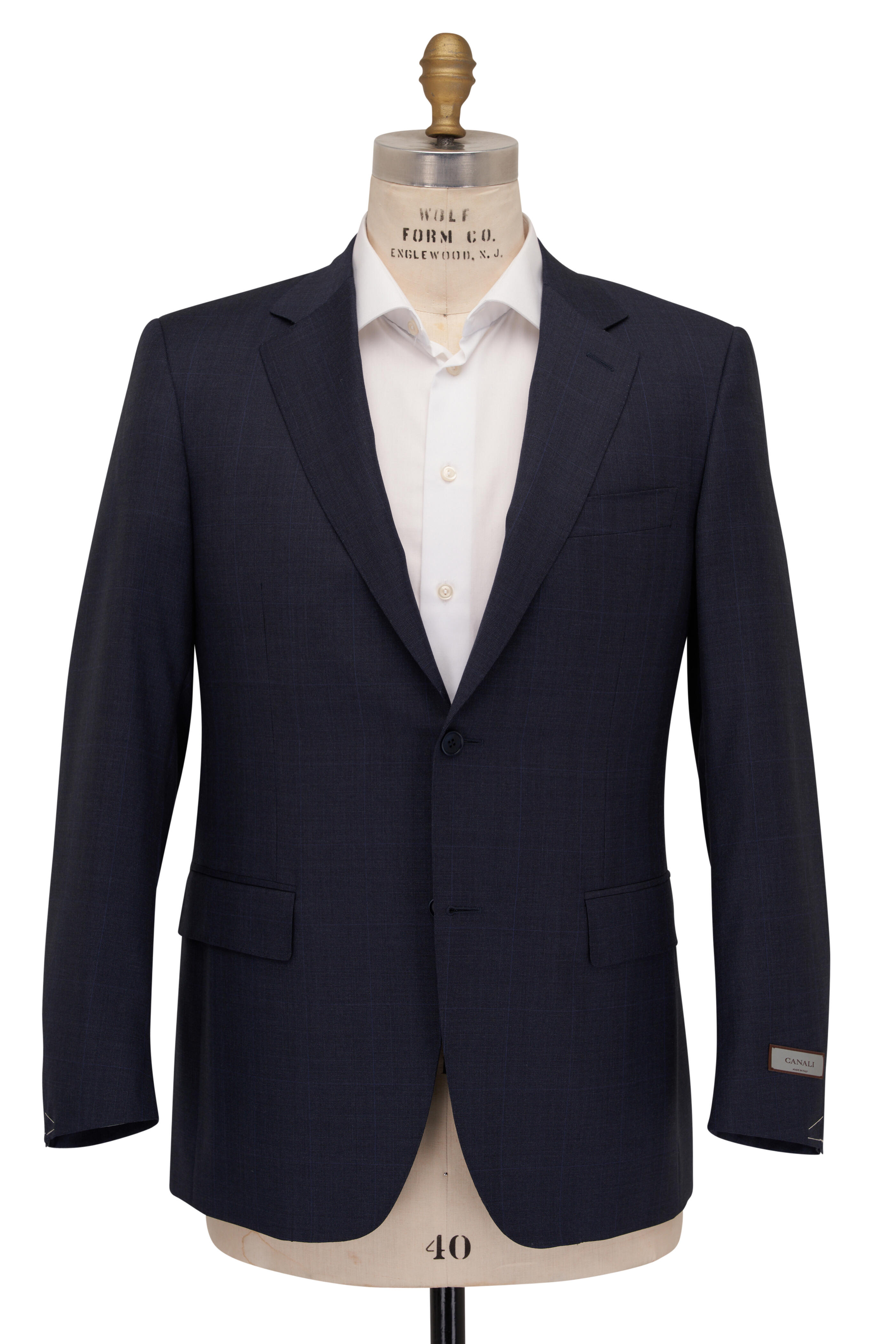 Canali - Siena Medium Blue Tonal Plaid Wool Suit