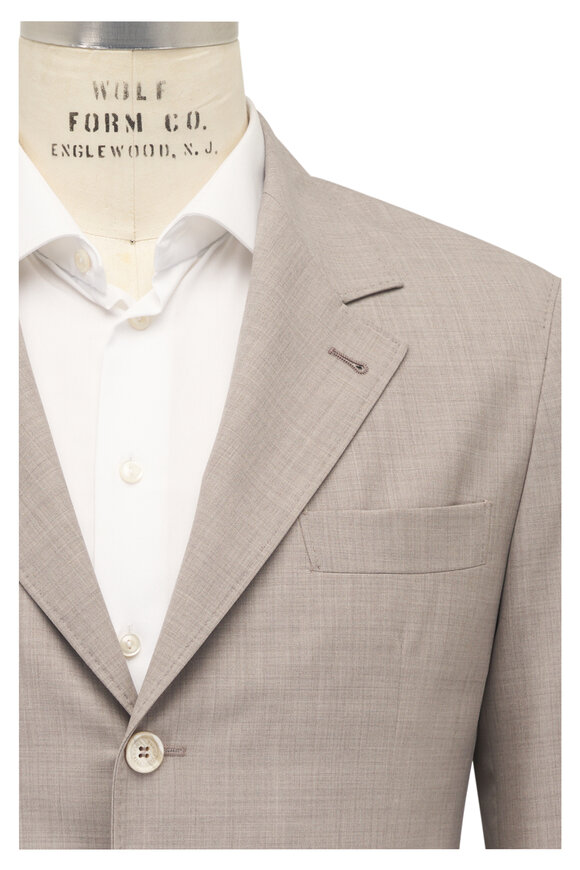 Brunello Cucinelli Light Brown Wool Separate Suit Jacket - view 4