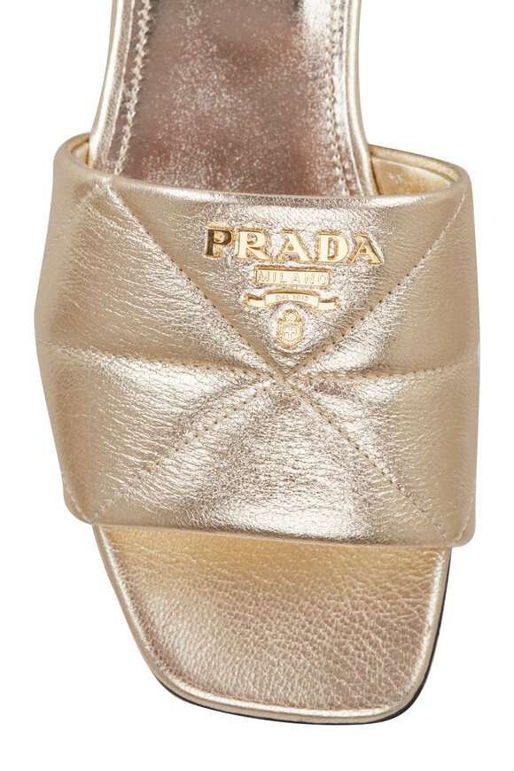 Prada Pirite Quilted Leather Flat Slide - view 4