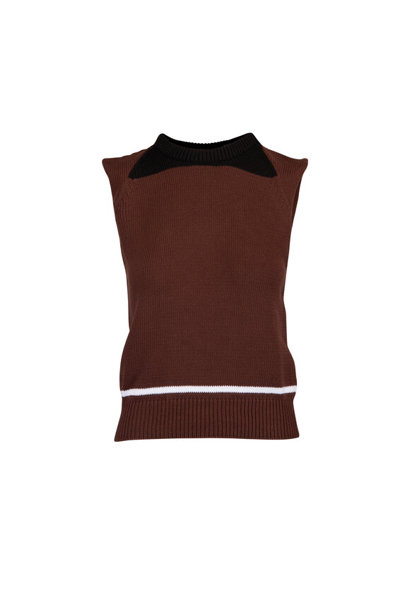 Marni Chestnut Cotton Knit Vest - view 1