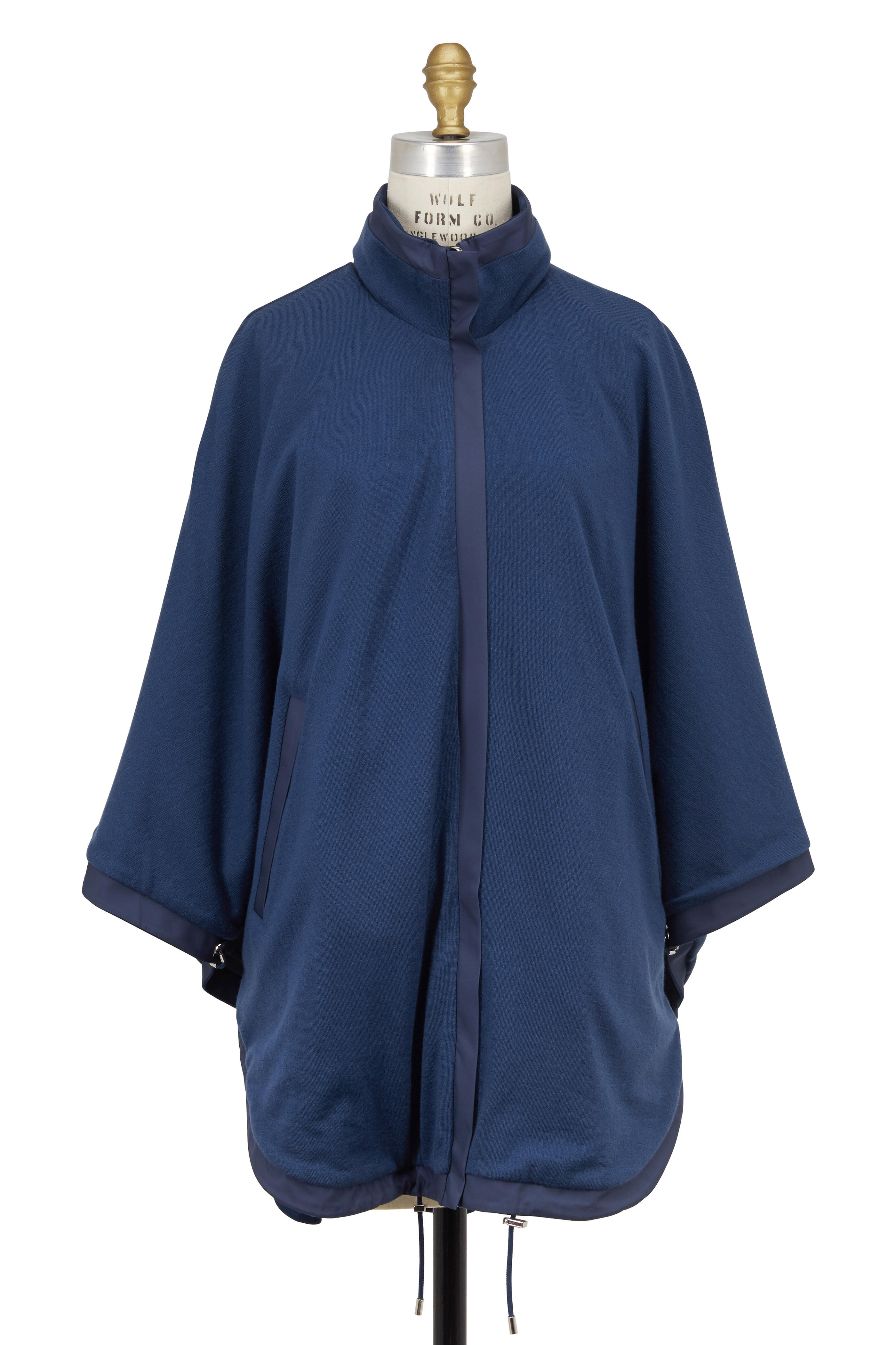 Loro Piana - Vail Windstorm Navy Blue Cashmere Reversible Cape