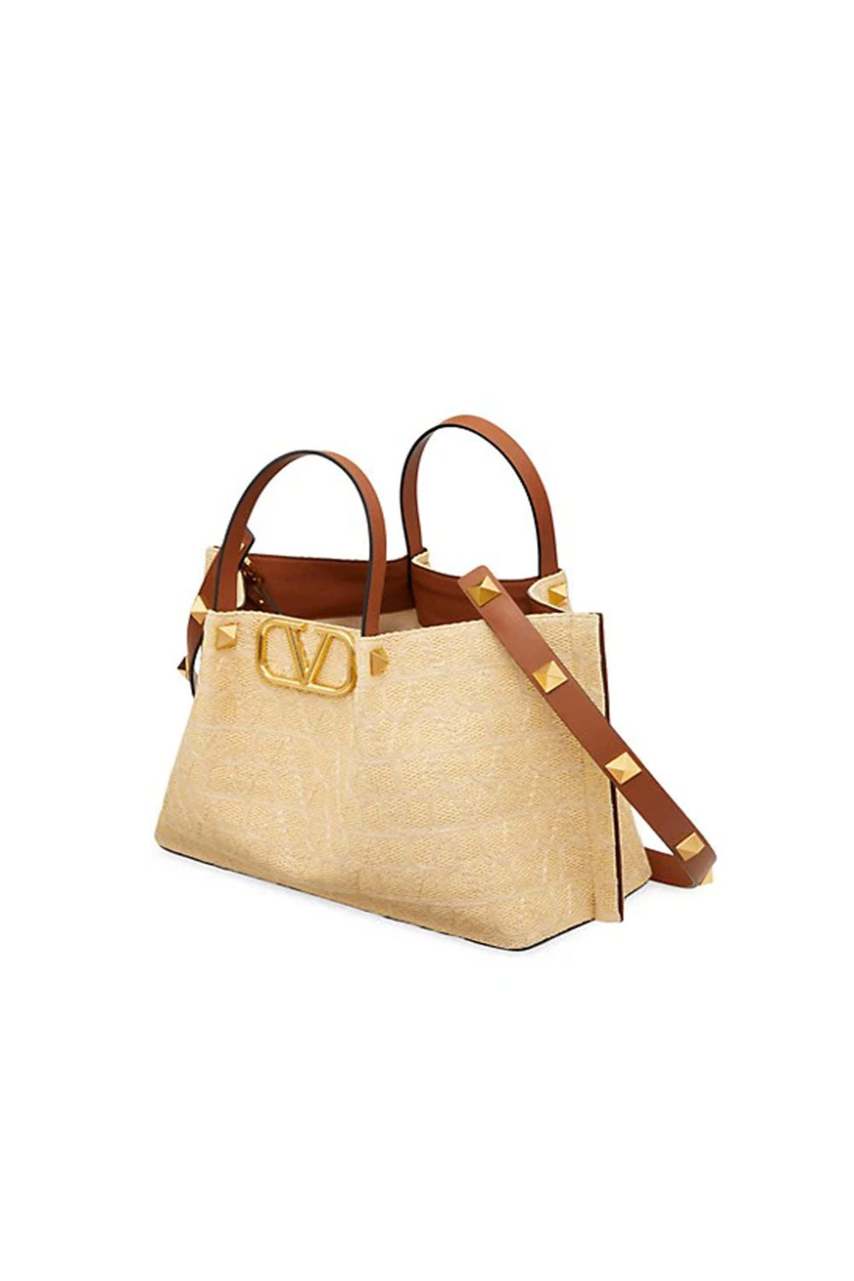 Valentino Garavani - Medium Vlogo Signature Tote in Natural