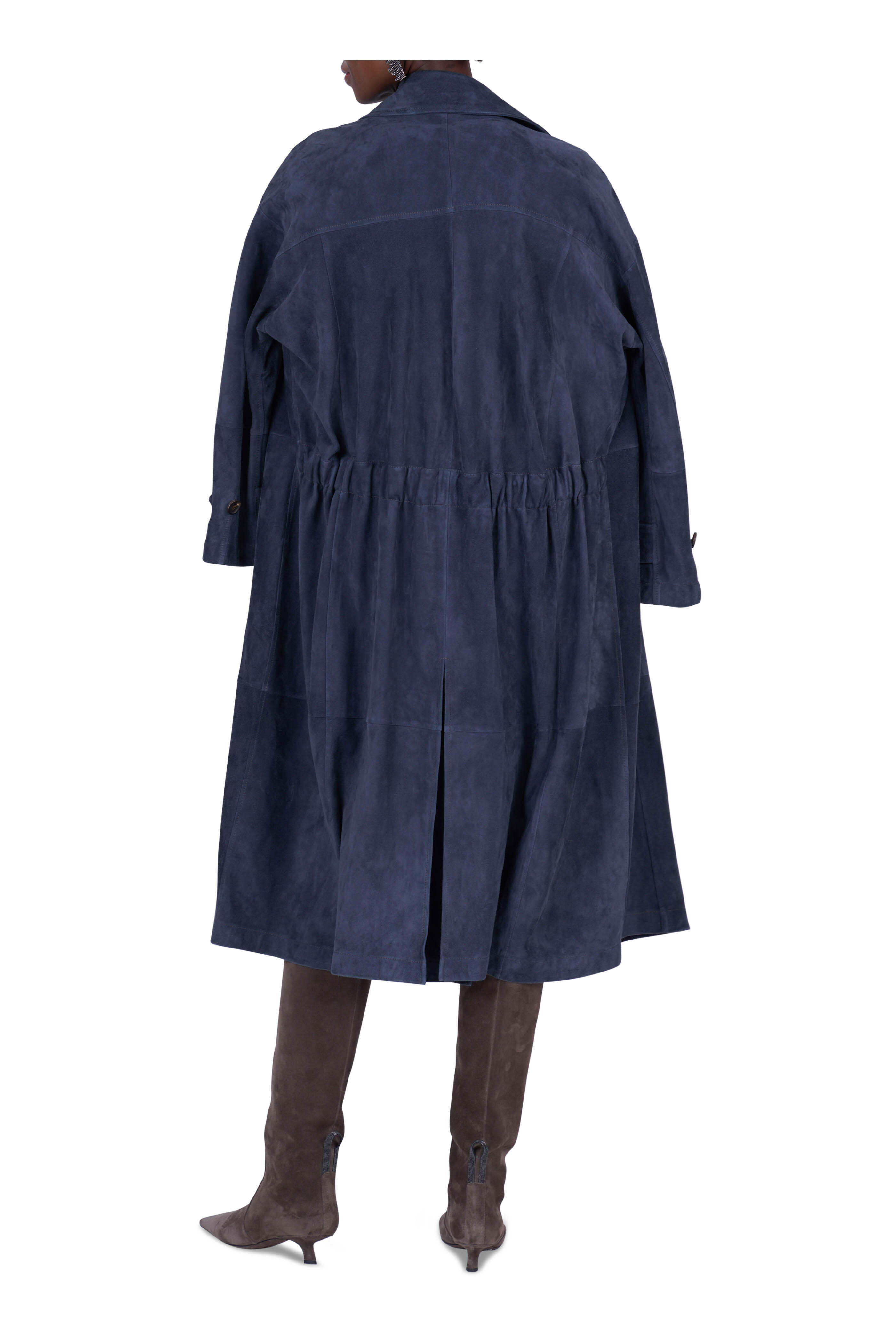 Brunello Cucinelli - Denim Suede Trenchcoat