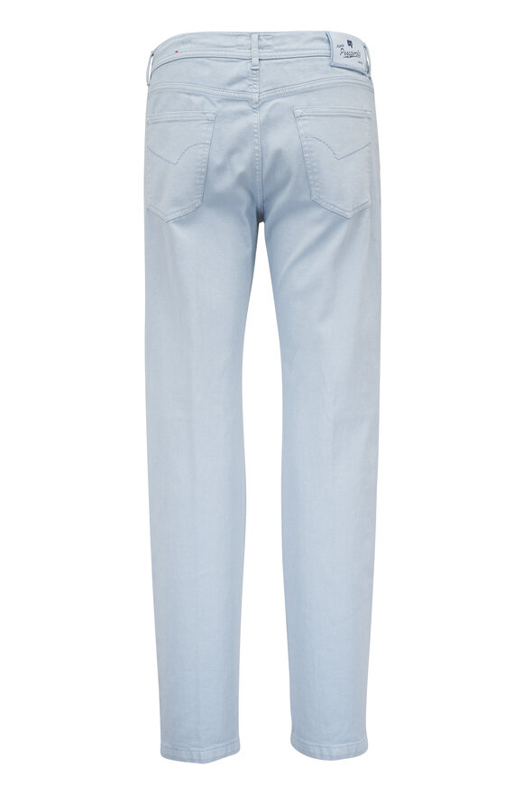 Marco Pescarolo Sky Blue Linen & Cotton Five Pocket Pant - view 3