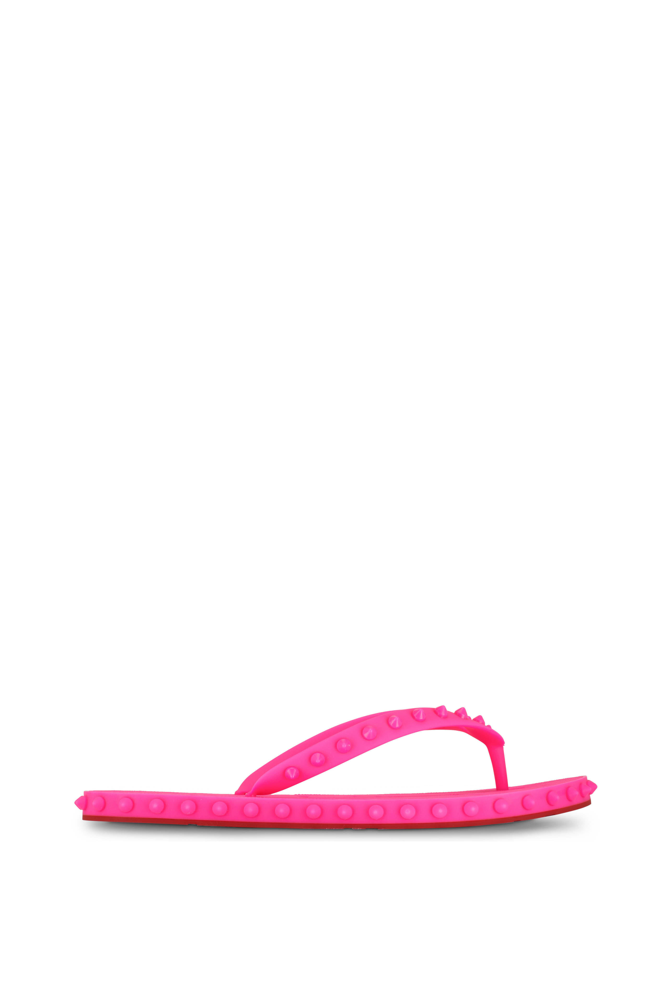 Christian Louboutin - Super Loubi Donna Fluo Pink Flip Flop