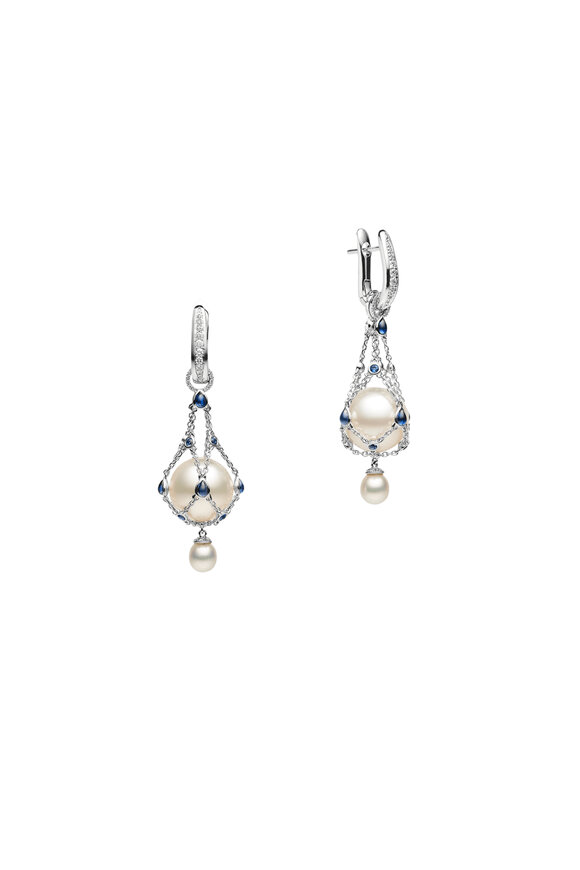 Paspaley White Gold Lavalier Pearl Drop Earrings