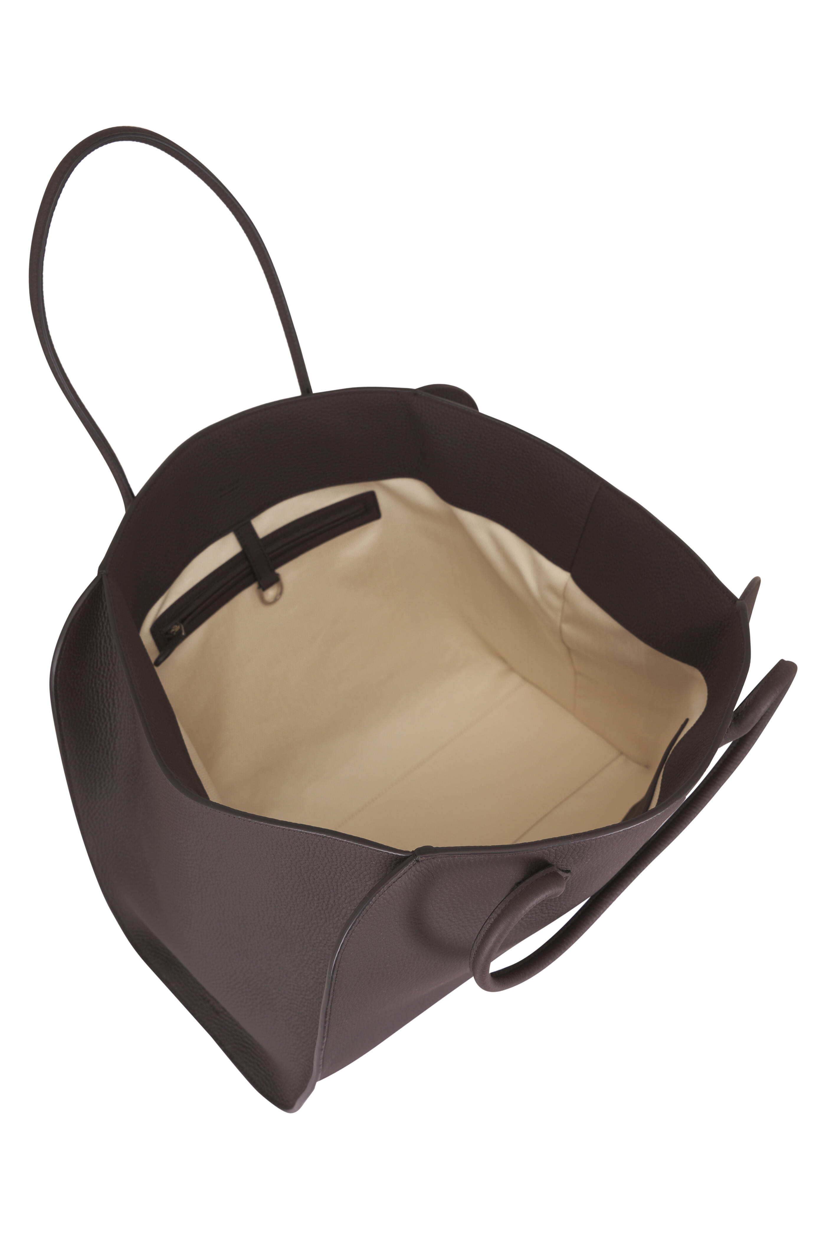 The Row - Marlow Walnut Shadow Matte Grained Leather Tote - view 4