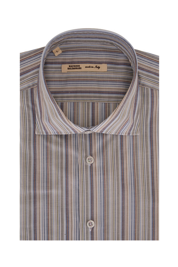 Maurizio Baldassari Multicolor Striped Cotton Sport Shirt 