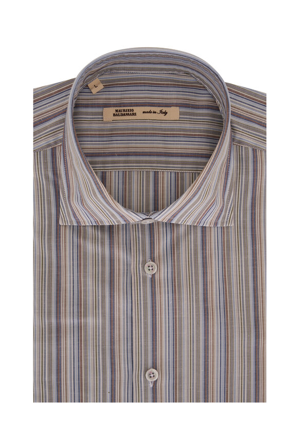 Maurizio Baldassari - Multicolor Striped Cotton Sport Shirt 