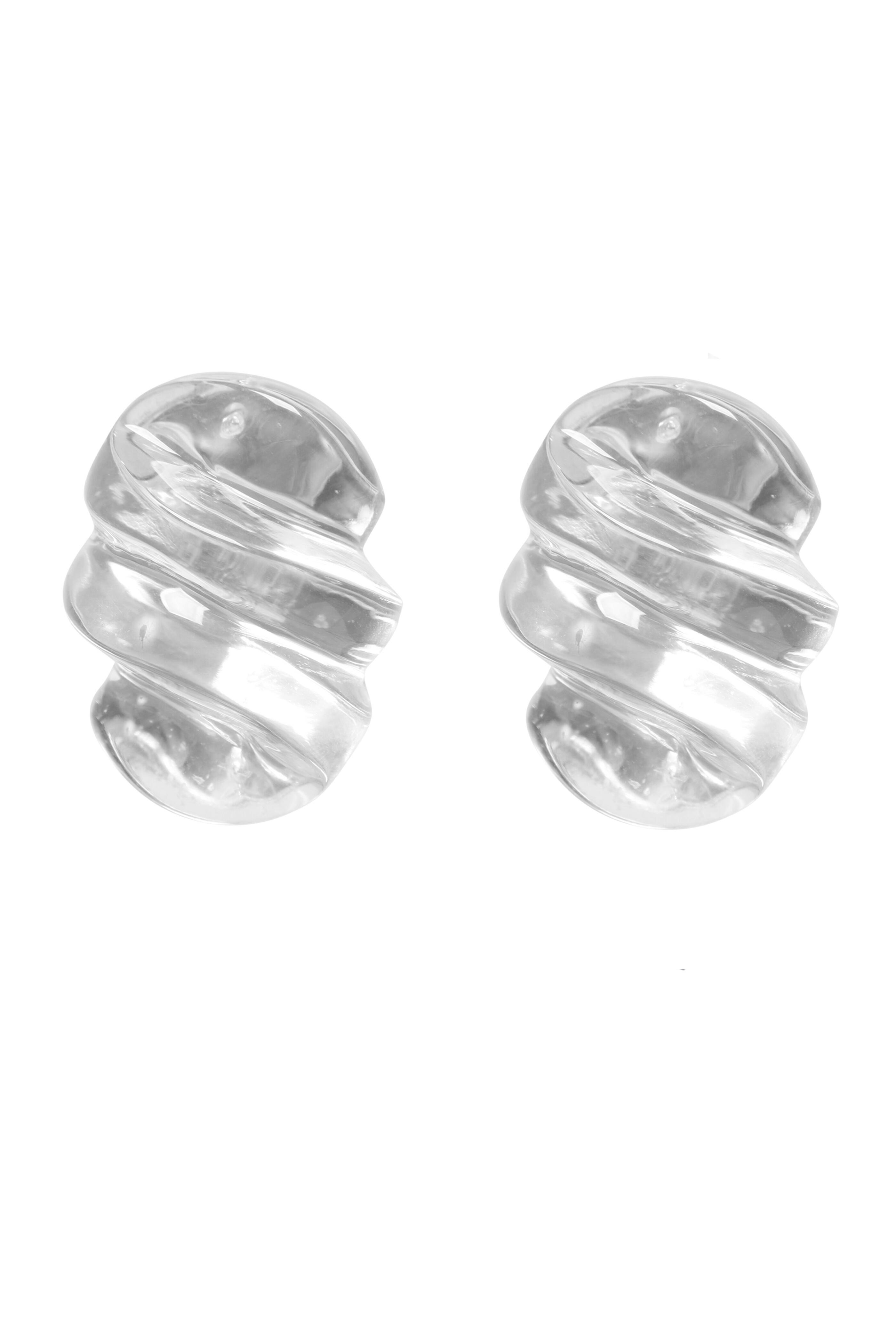 Patricia von Musulin - Carved Lucite Stud Earrings