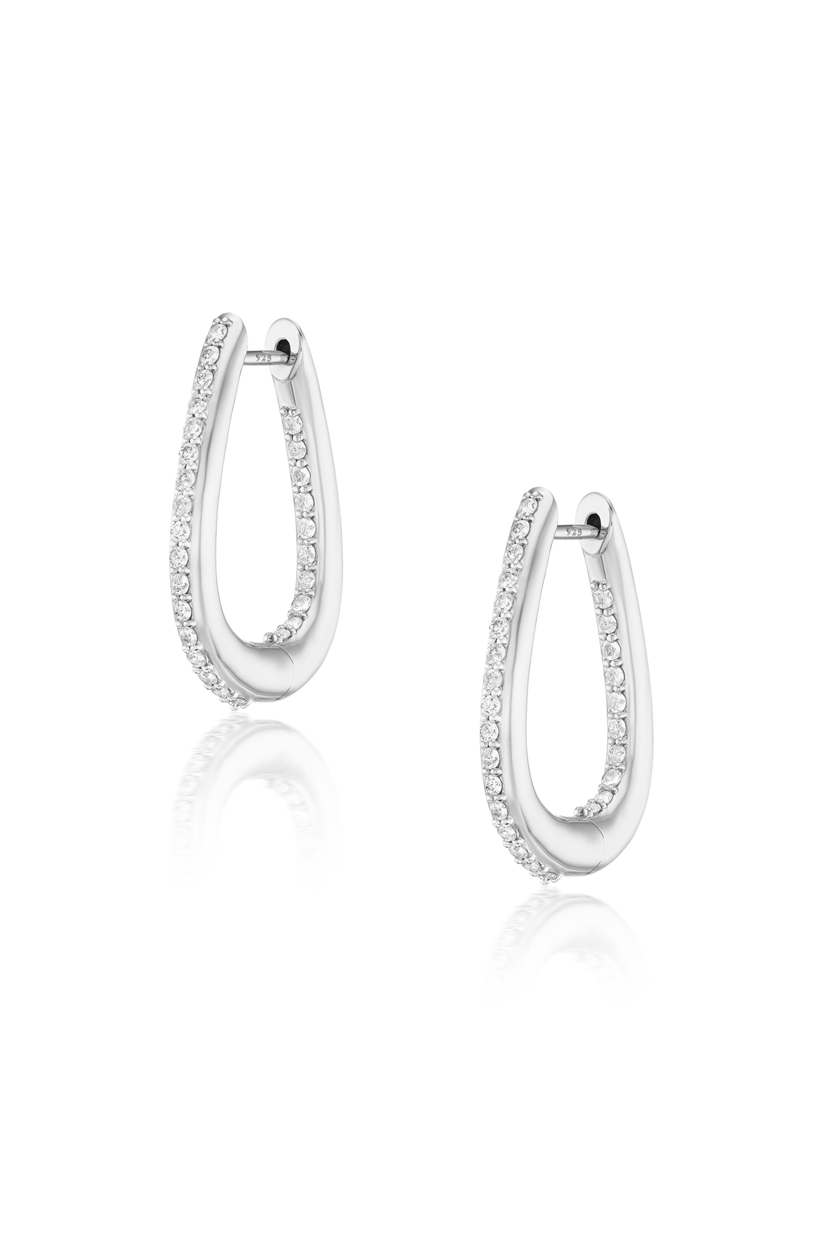 Sheryl Lowe - Diamond Buckle Hinge Earrings