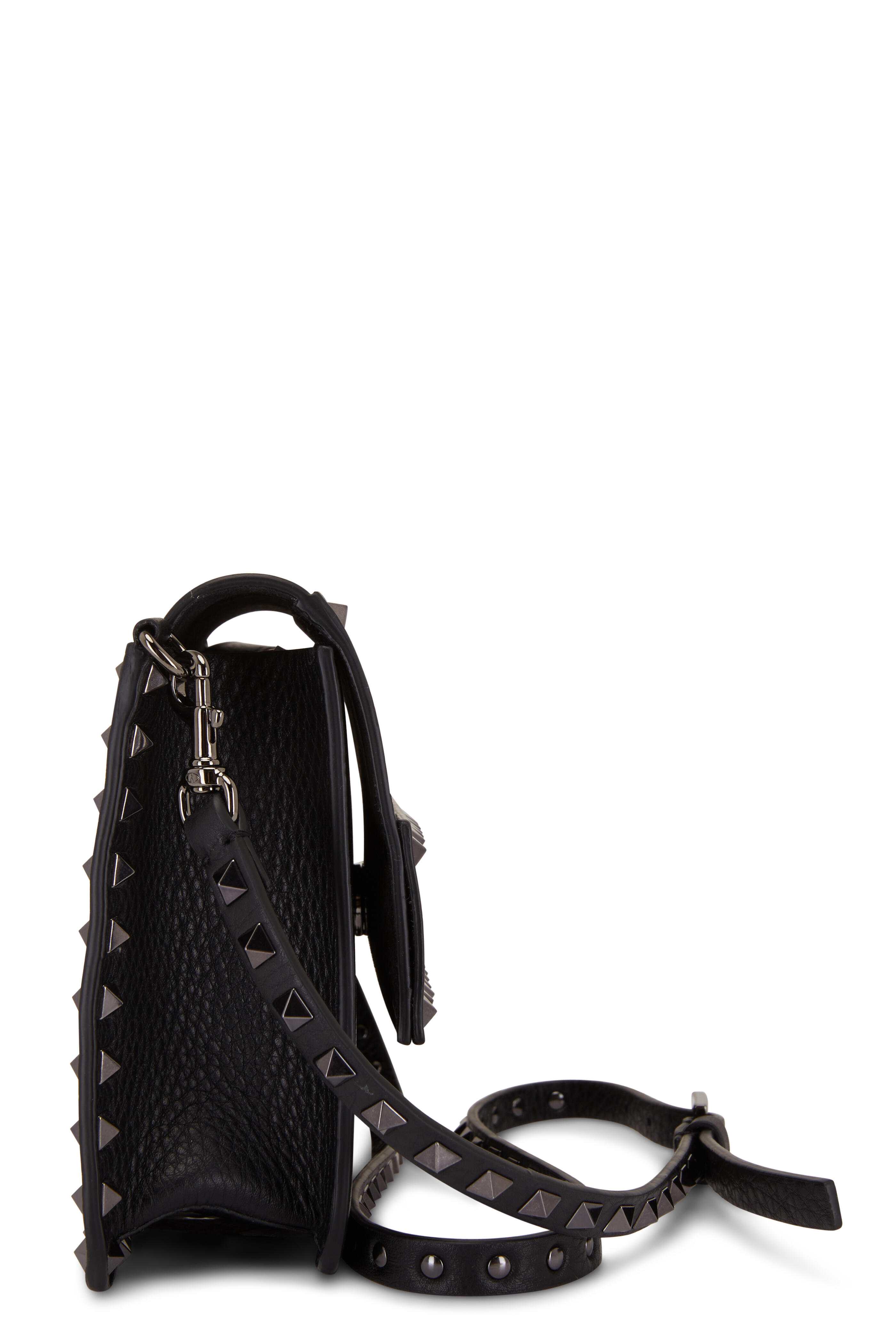 Valentino Garavani - Black Rockstud Small Shoulder Camera Bag