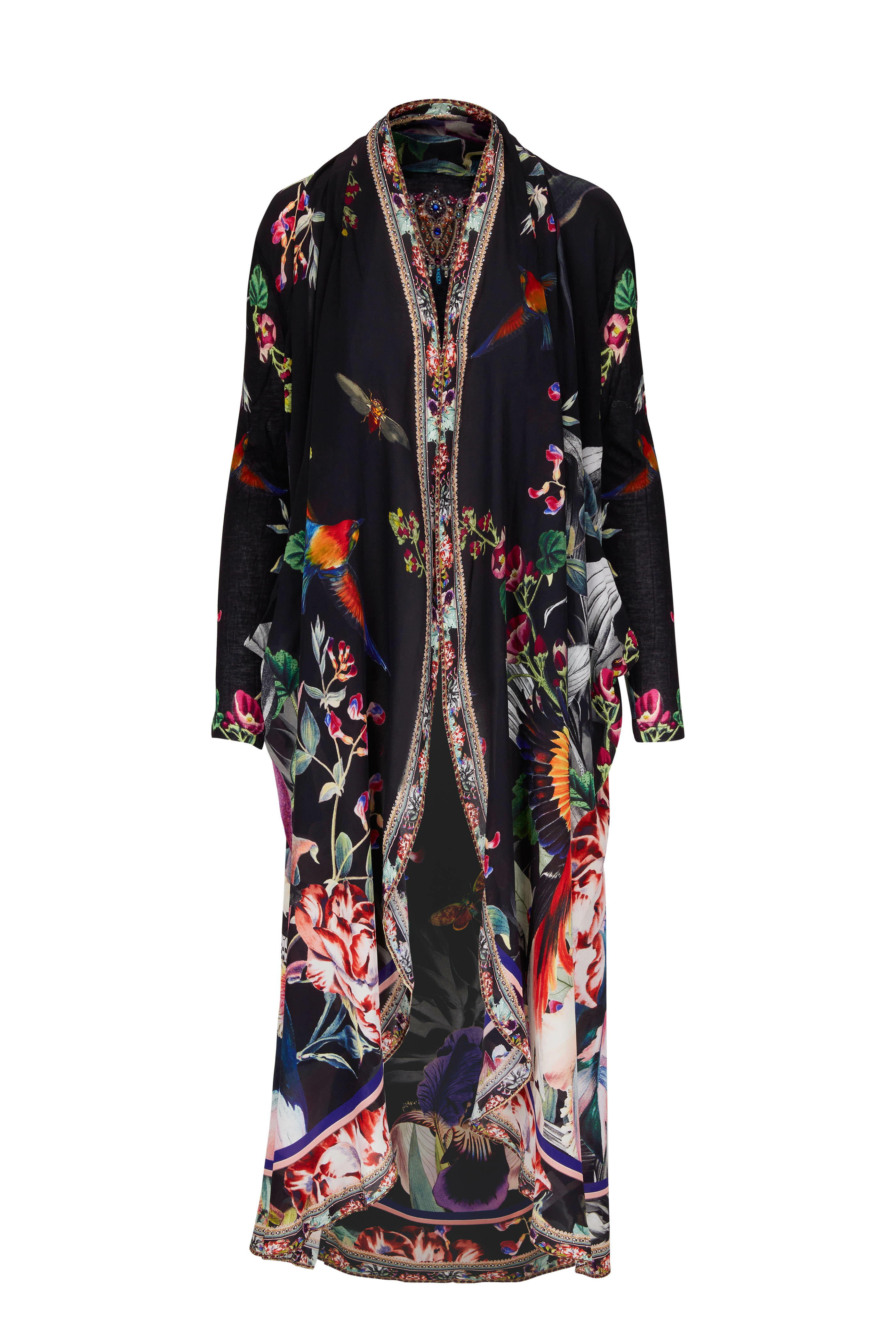 Camilla - Paradiso Place Silk Printed Long Jacket