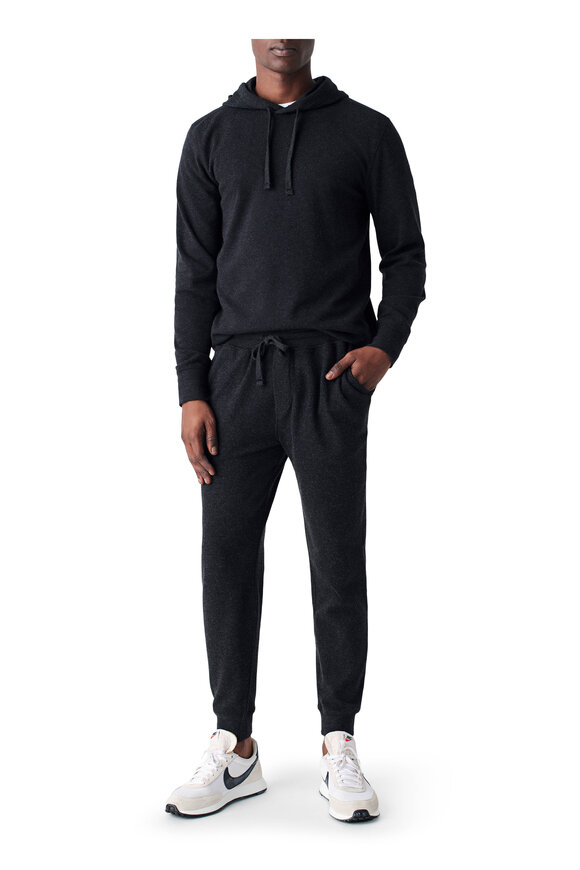 Faherty Brand - Legend™ Heather Black Twill Sweatpant