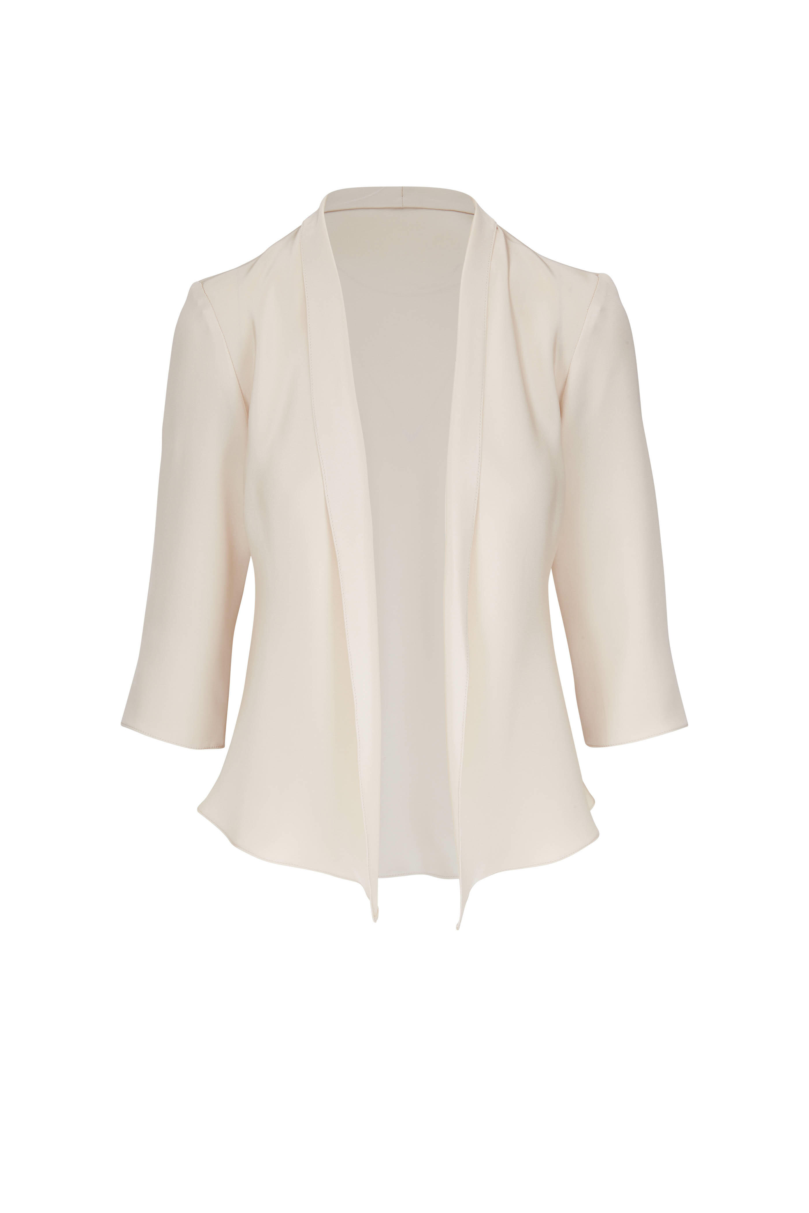 Peter Cohen - Cream Slim Silk Cardigan | Mitchell Stores