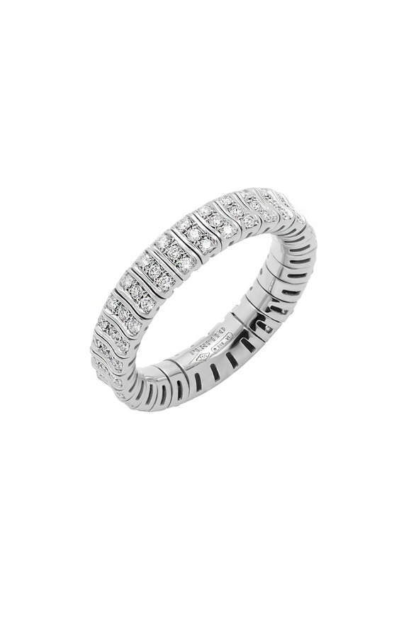 Peruffo 18k White Gold Blocks Mini Band Ring - view 1