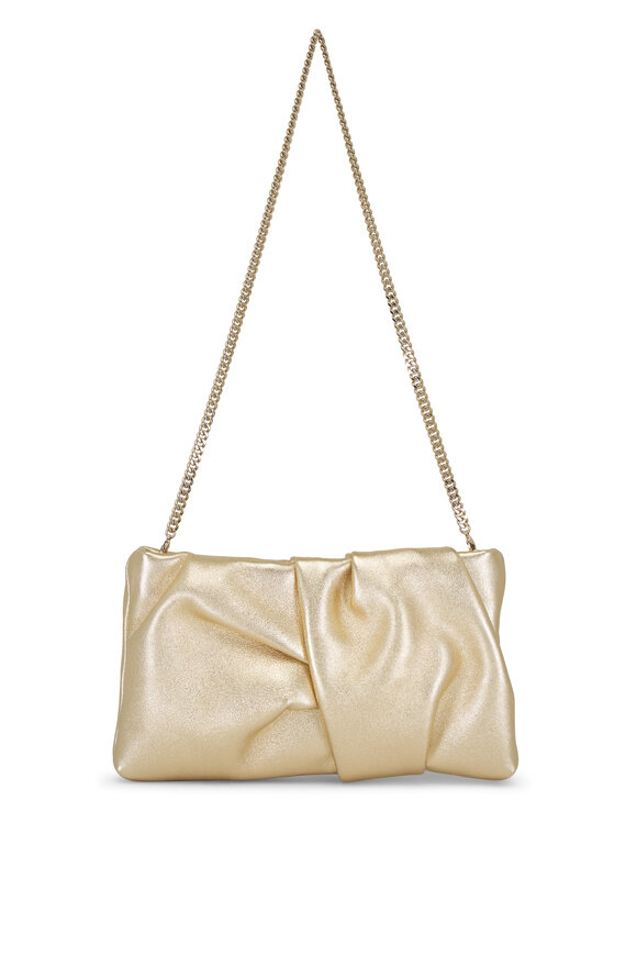 Jimmy Choo Bonny Gold Metallic Leather Evening Bag