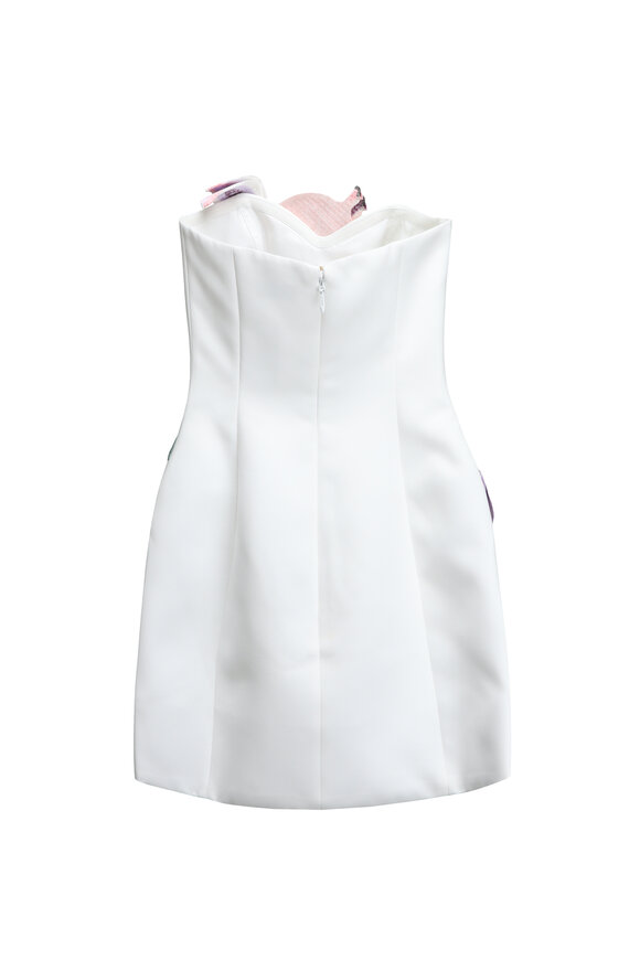 Leo Lin Rosario Ivory Floral Applique Bustier Mini Dress - view 2