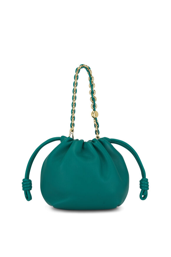 Loewe Mini Flamenco Emerald Green Purse Bag