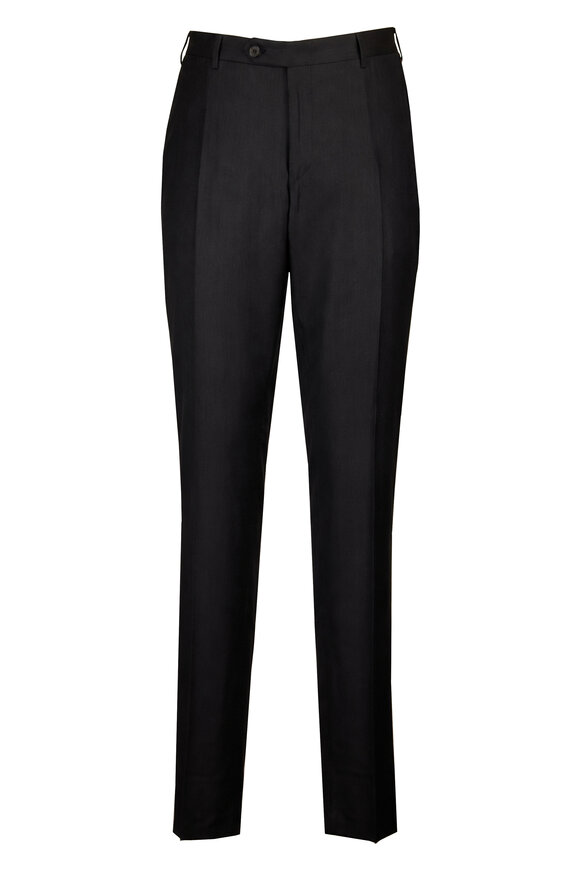Canali Dark Charcoal Wool Dress Pant - view 1