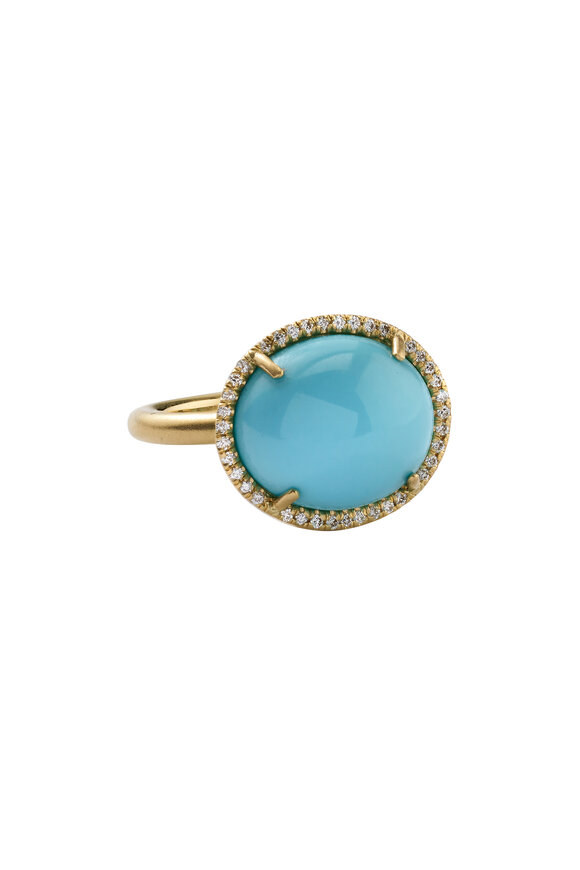 Irene Neuwirth - Kingman Turquoise & Diamond Ring