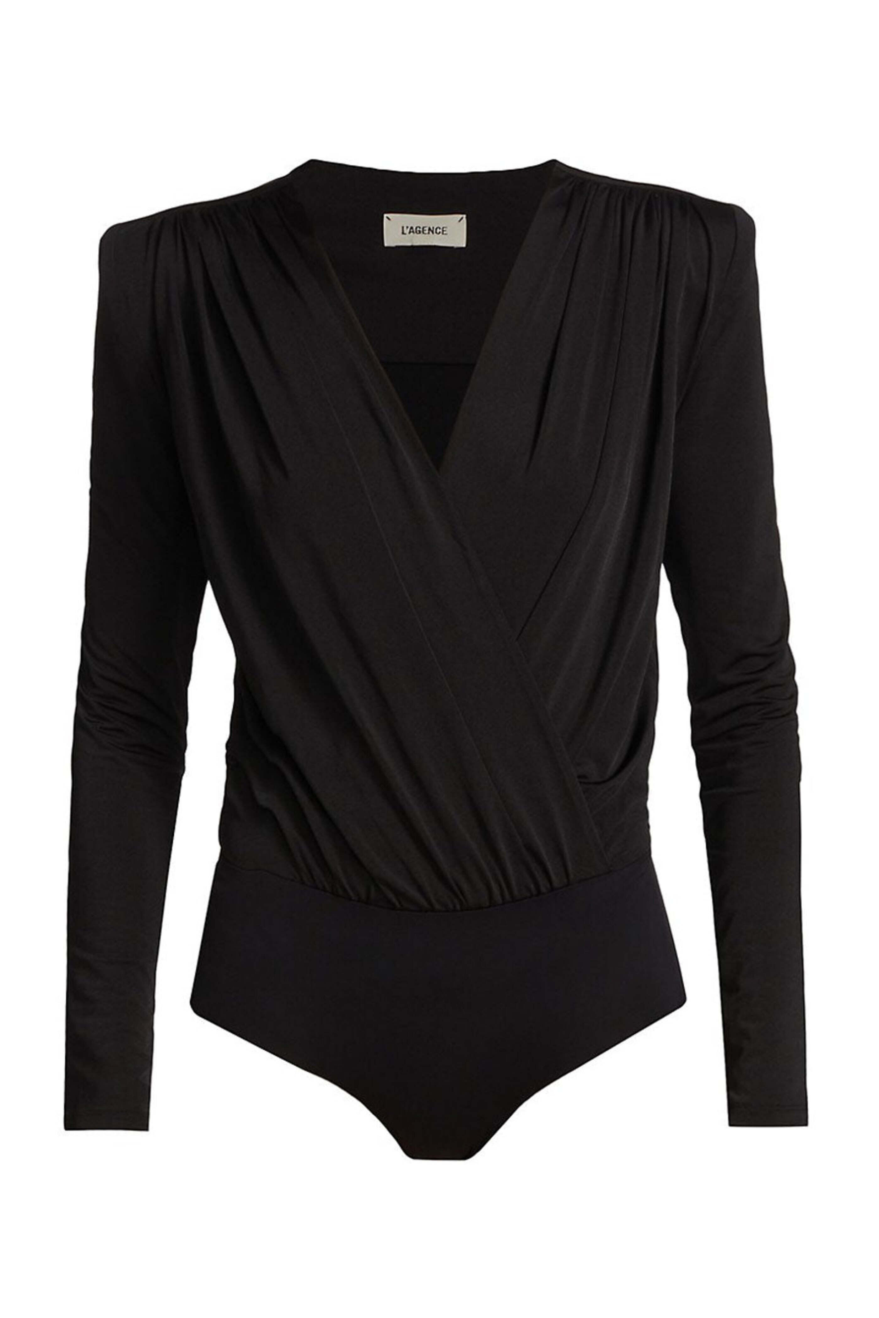 L'Agence - Black Kallie Crossover Bodysuit