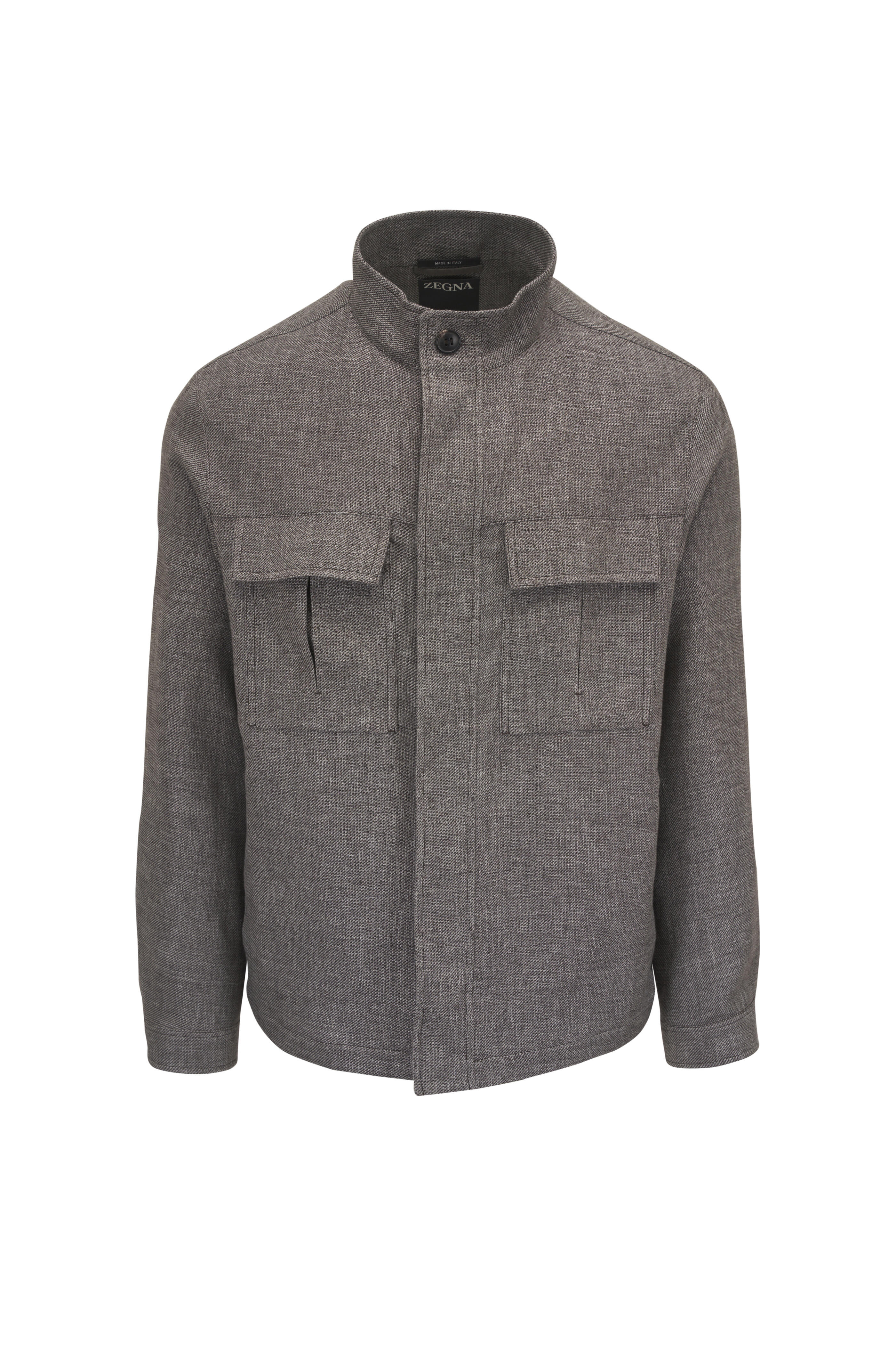 Zegna - Brown Cashmere, Linen & Silk Field Jacket