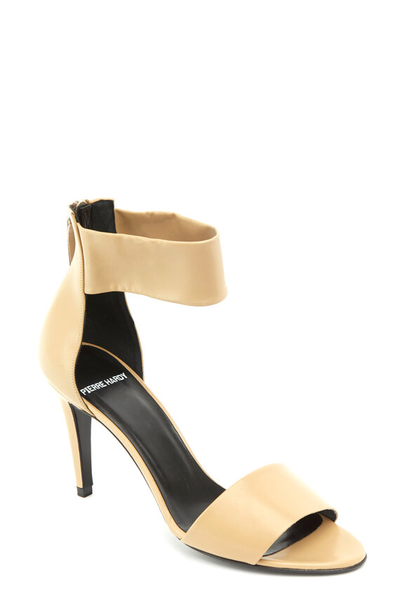 Pierre Hardy - Altissimo Rose Beige Leather Ankle Strap Sandals