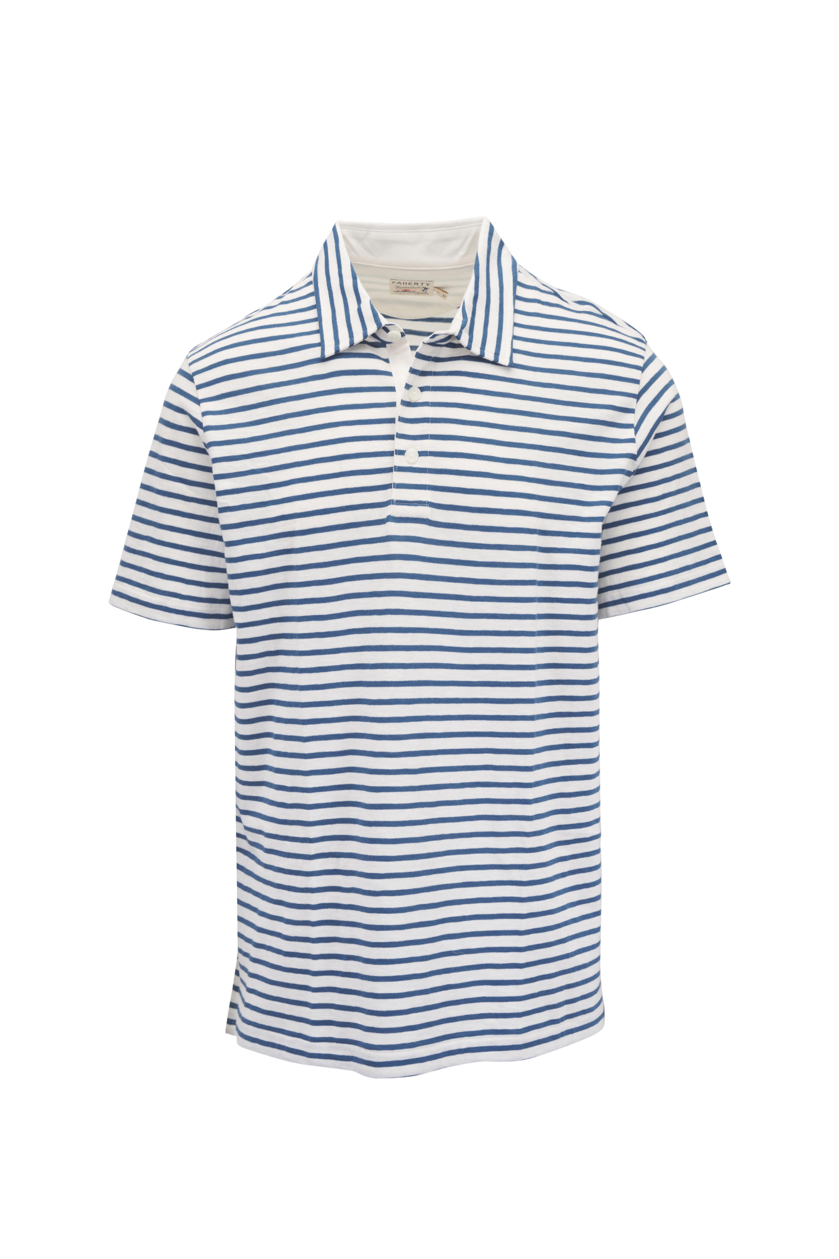 Faherty Brand - Sunwashed Ivory Breton Stripe Polo