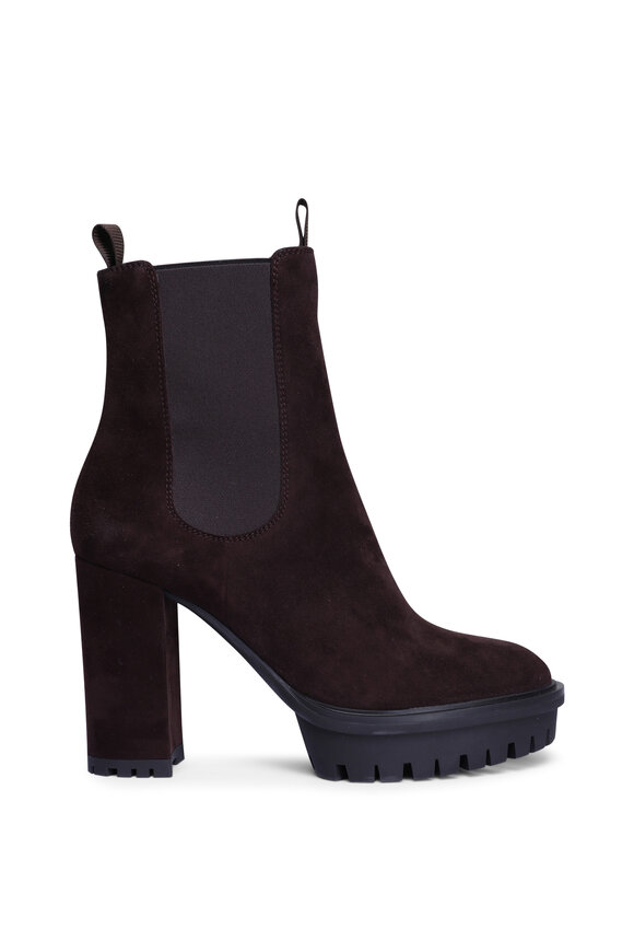 Gianvito Rossi Moka Suede Short Boot - view 4