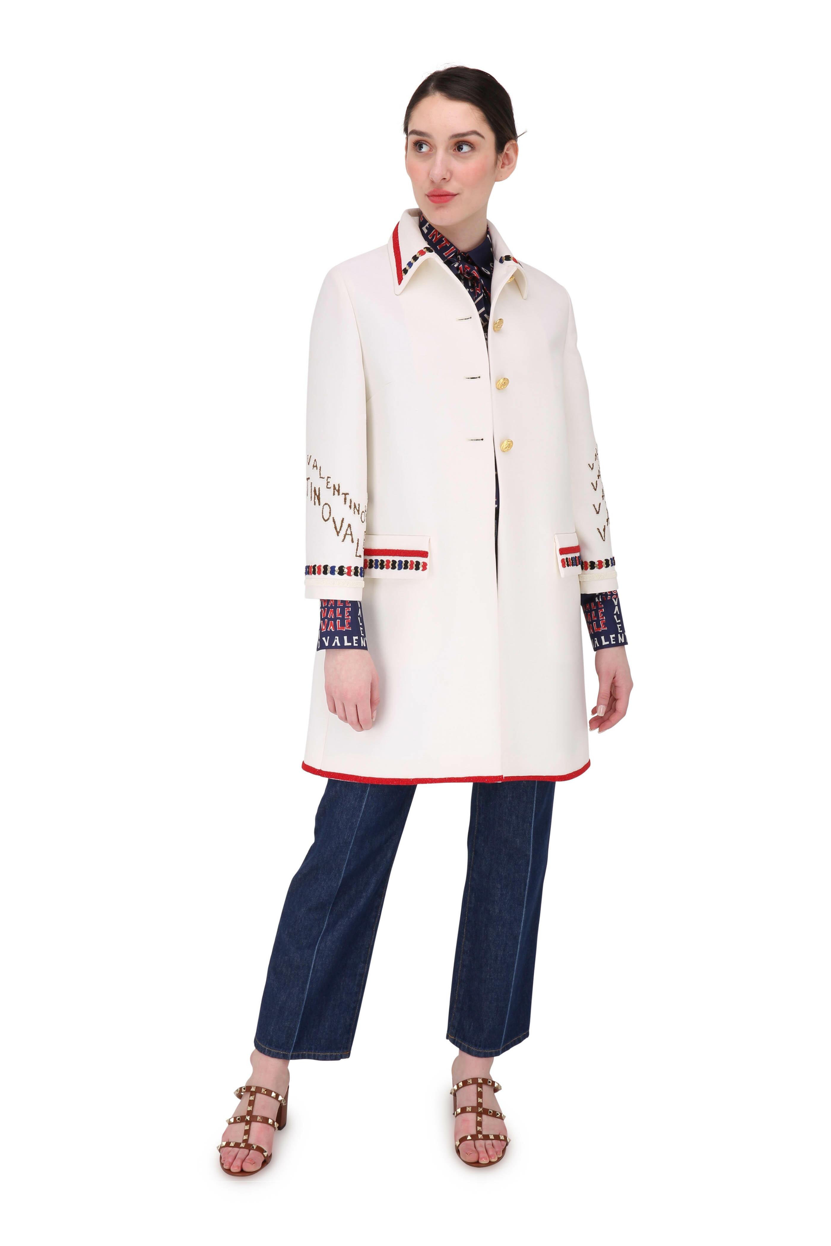 ボトムスその他 Valentino Cream Wool Crepe Jacket Valentino Garavani Crepe Couture Jacket | Saks Fifth Avenue