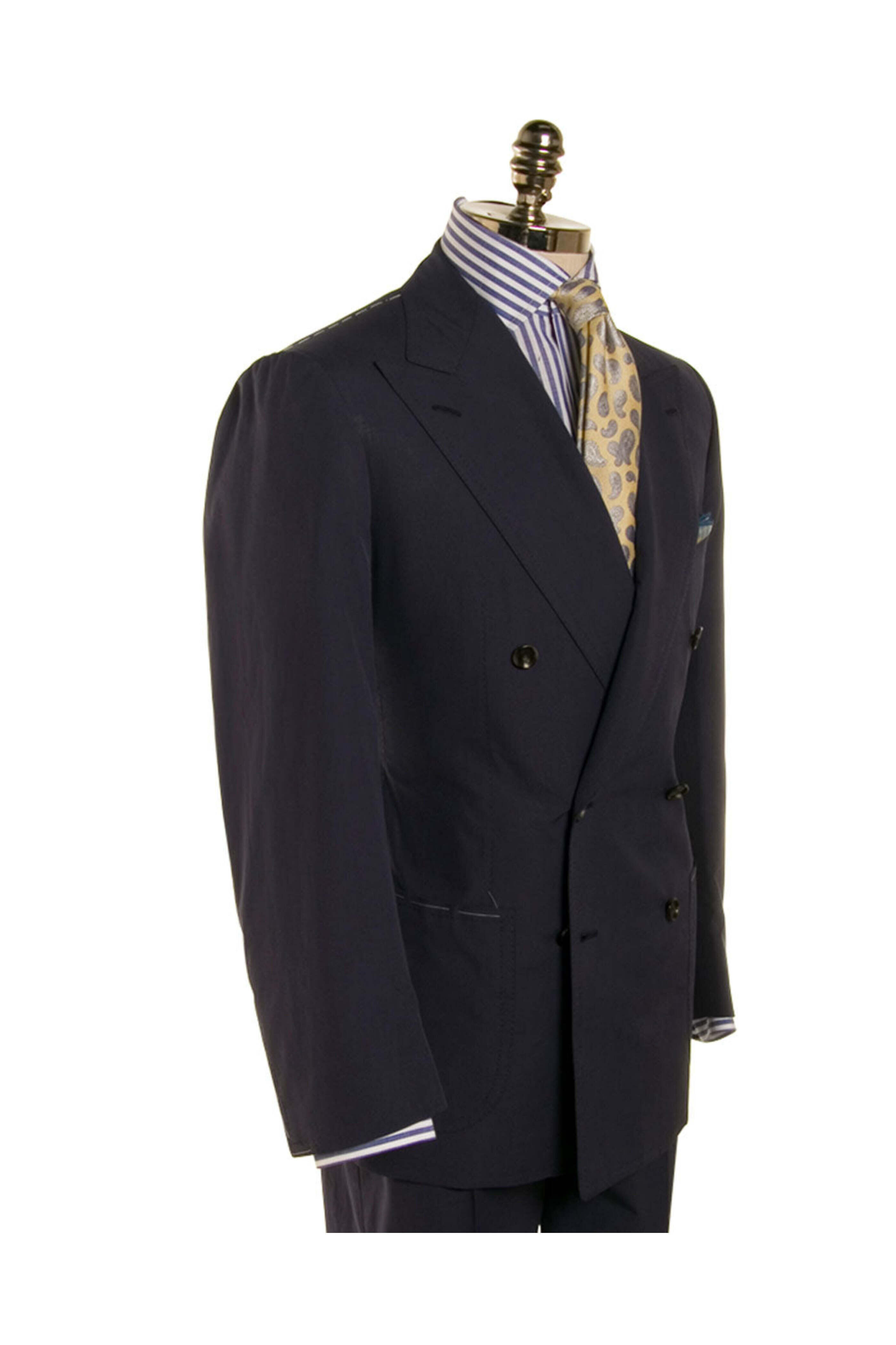 Cesare Attolini - Navy Sea Island Cotton Suit | Mitchell Stores