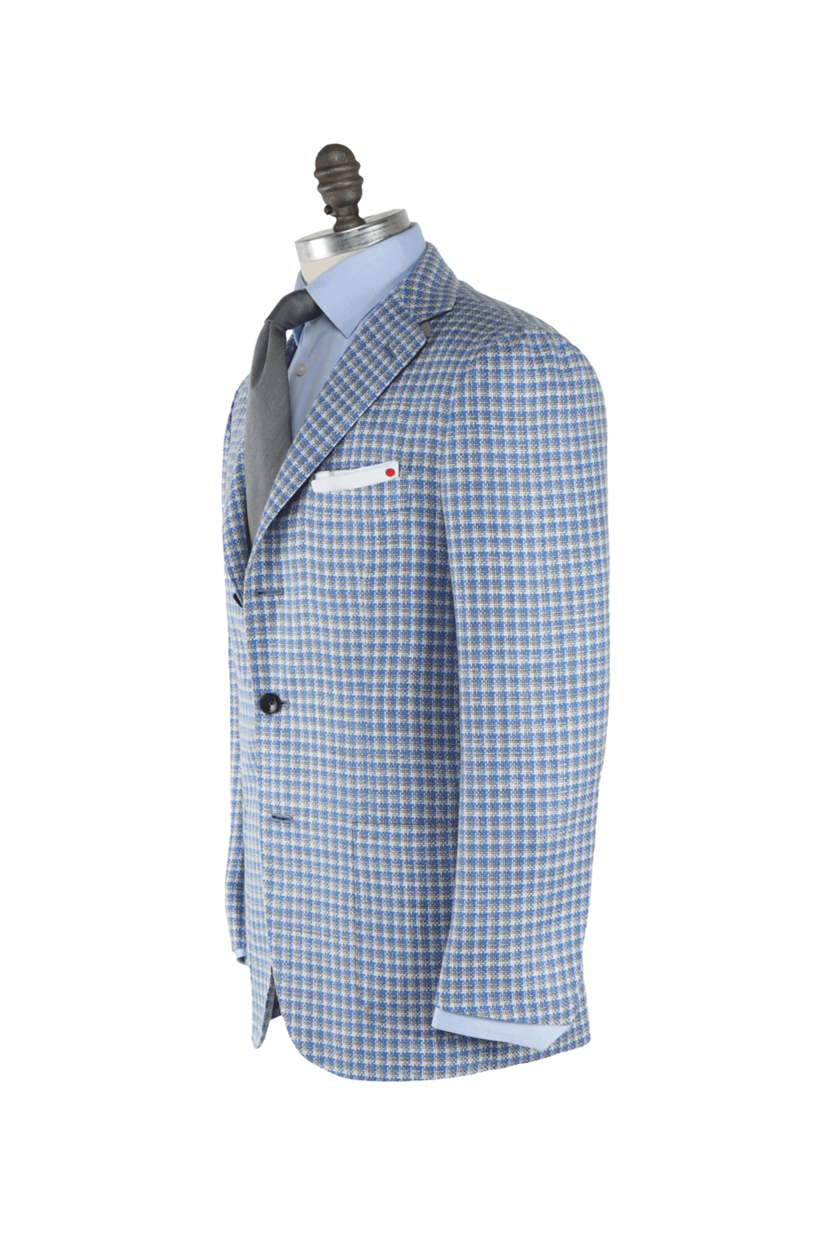 Kiton - Blue & Gray Check Sportcoat
