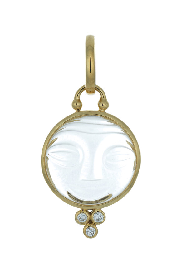 Temple St. Clair - 18K Yellow Gold Crystal Moonface Pendant
